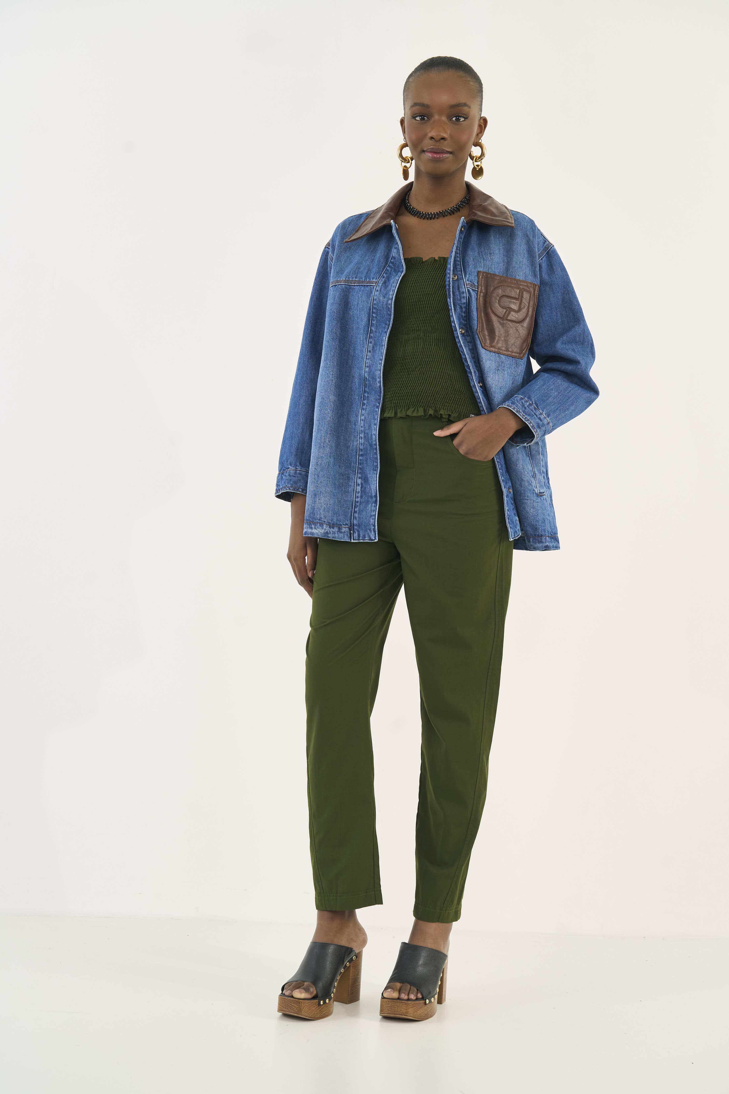 CALÇA COLCCI JEANS M VERDE ÉDEN