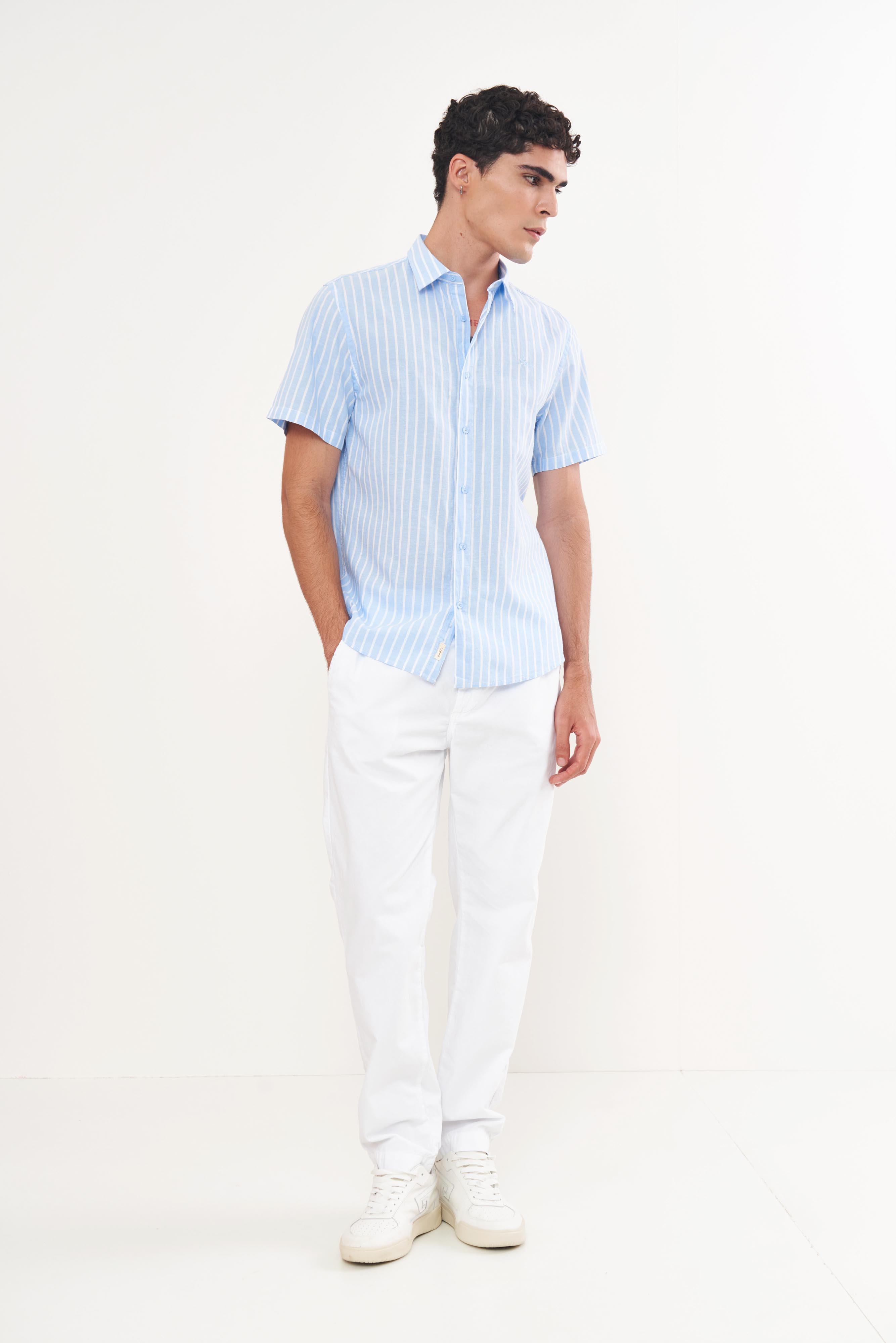 CAMISA LINHO LISTRADA RELAX P LISTRADA