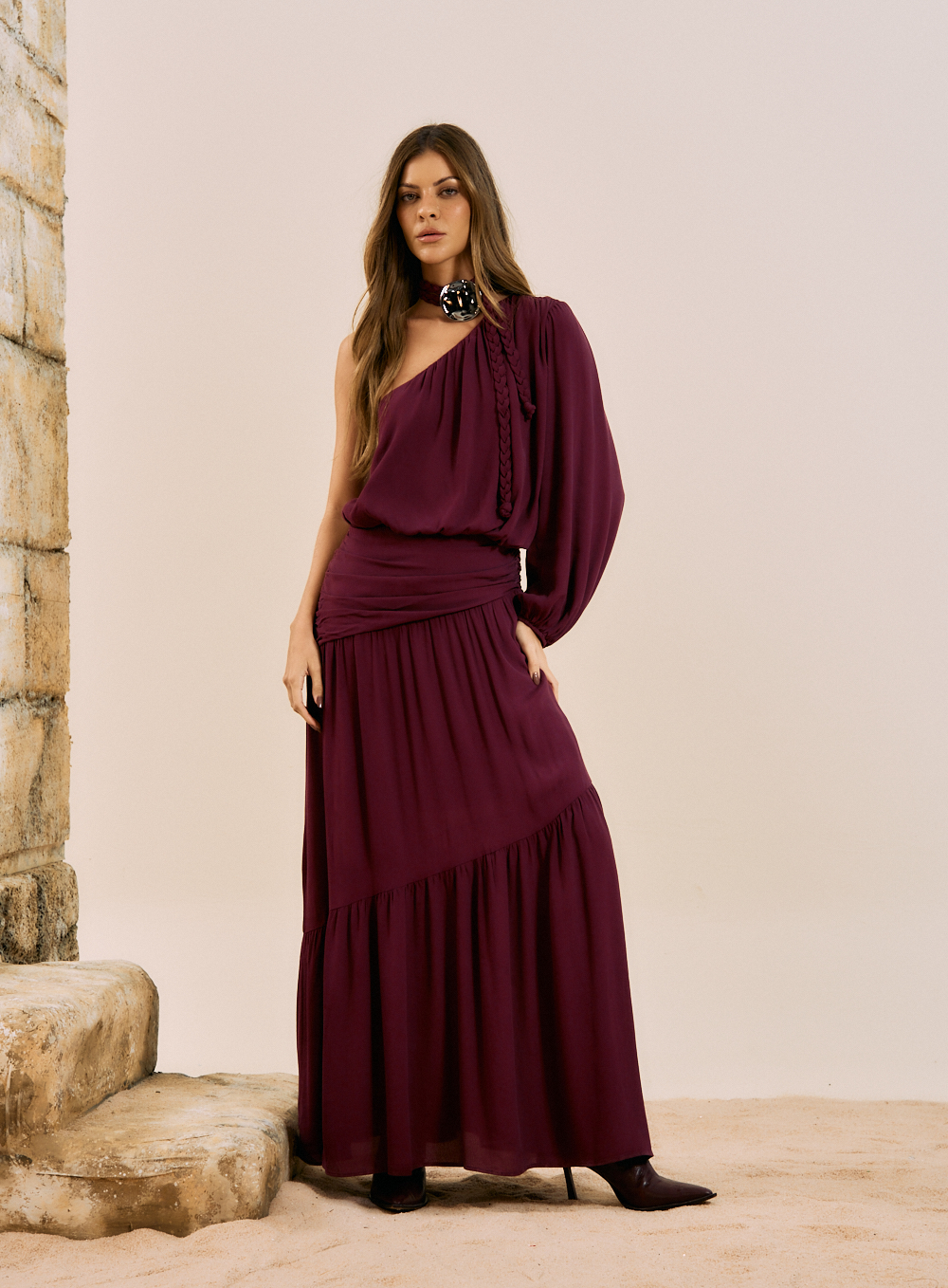 VESTIDO OPEN G BORDO MISTERY