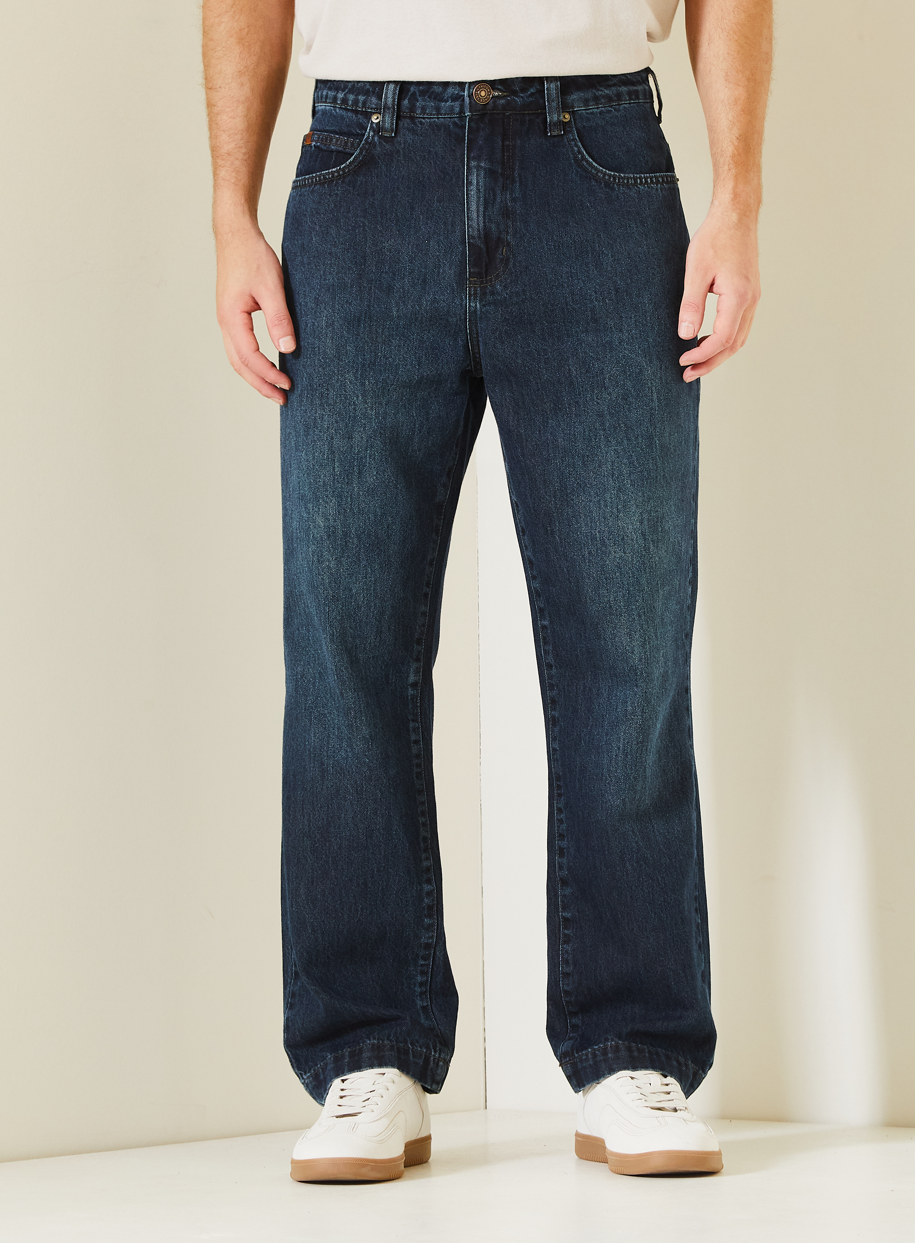 CALÇA JEANS RETA 42 INDIGO