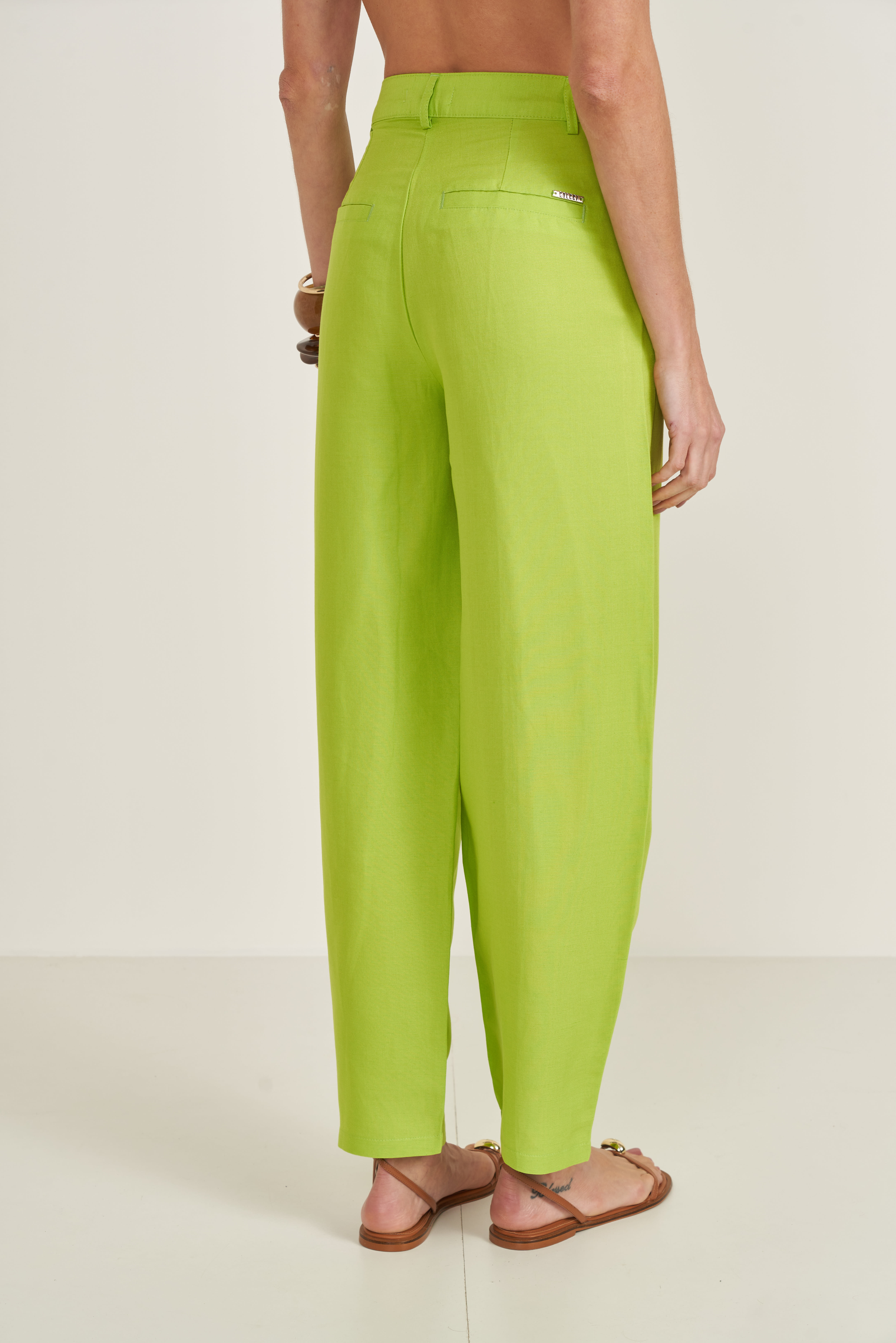 CALÇA LINHO PP VERDE TIRIVA