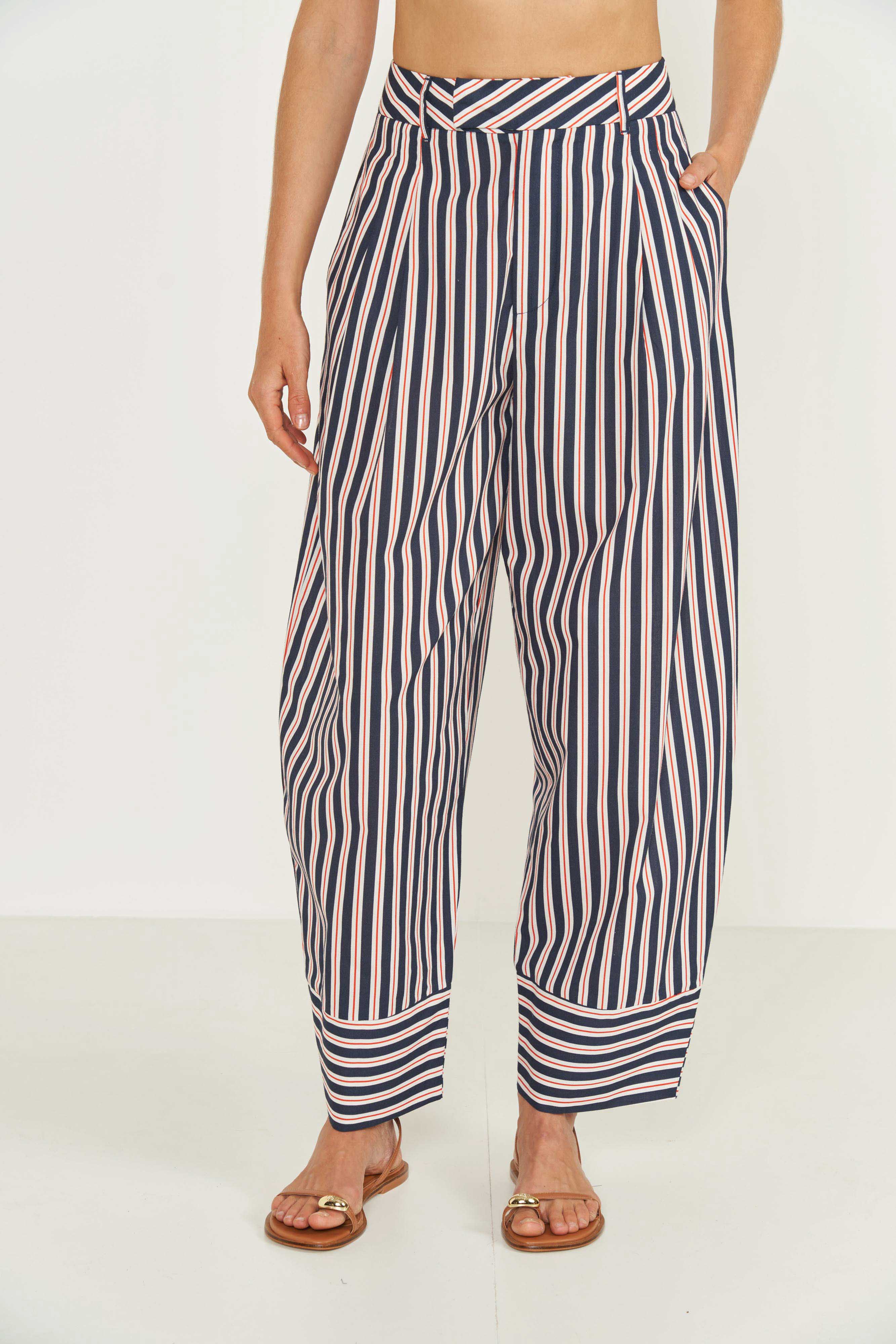 CALÇA ESTAMPADA G LISTRADO DARK