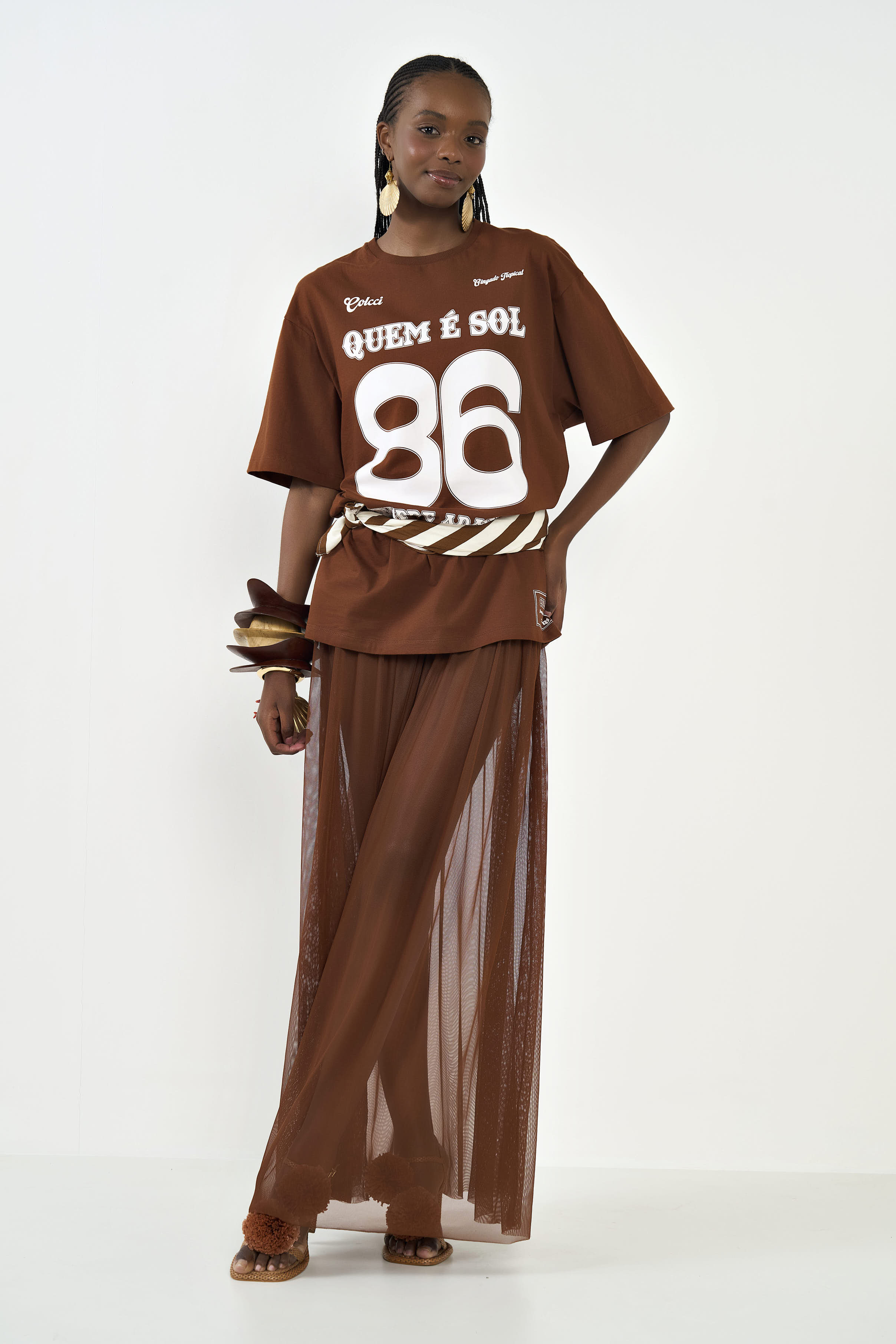 CAMISETA COLCCI M MARROM CARVALHO