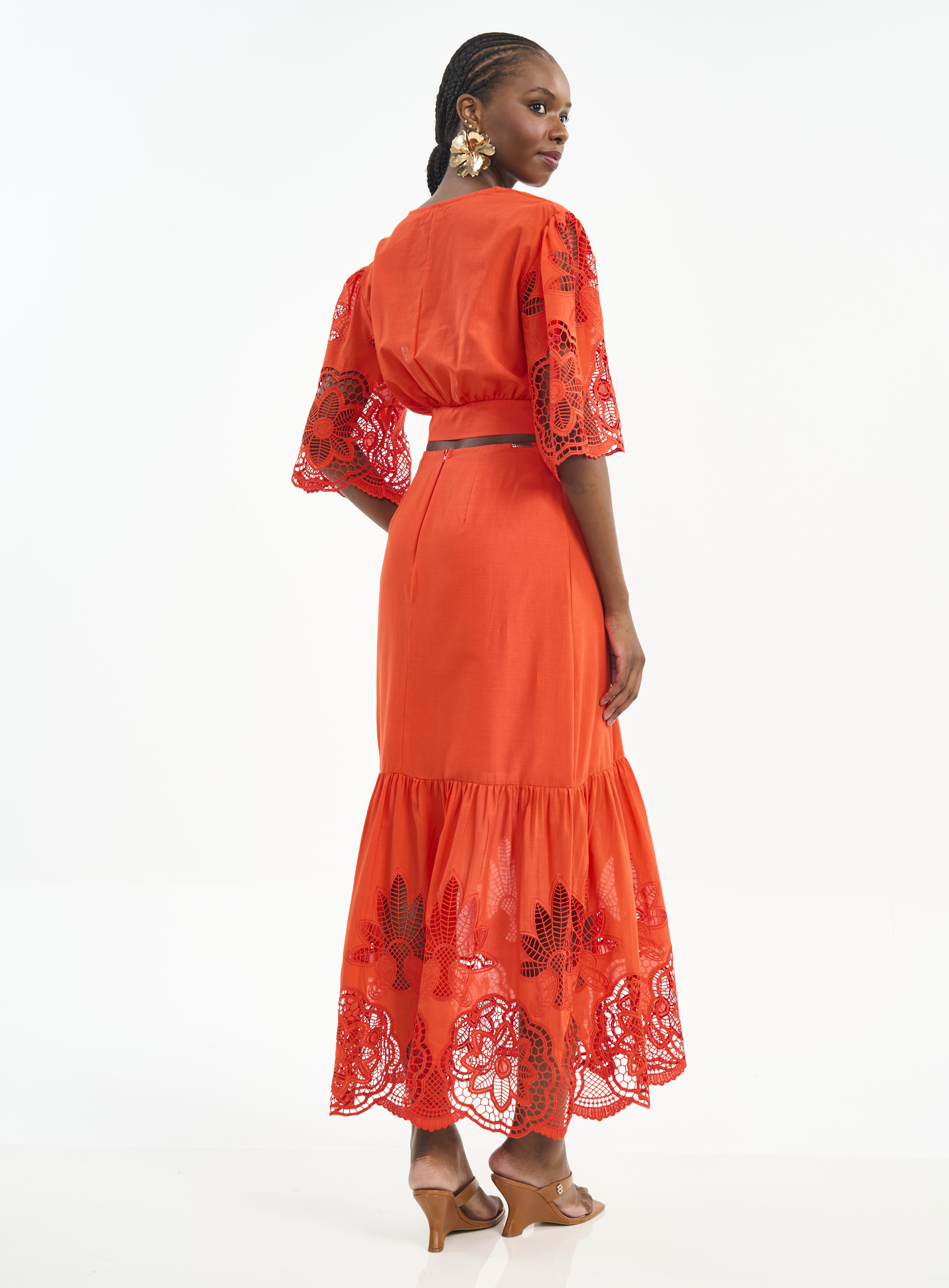 BLUSA BORDADA G LARANJA UCELLO