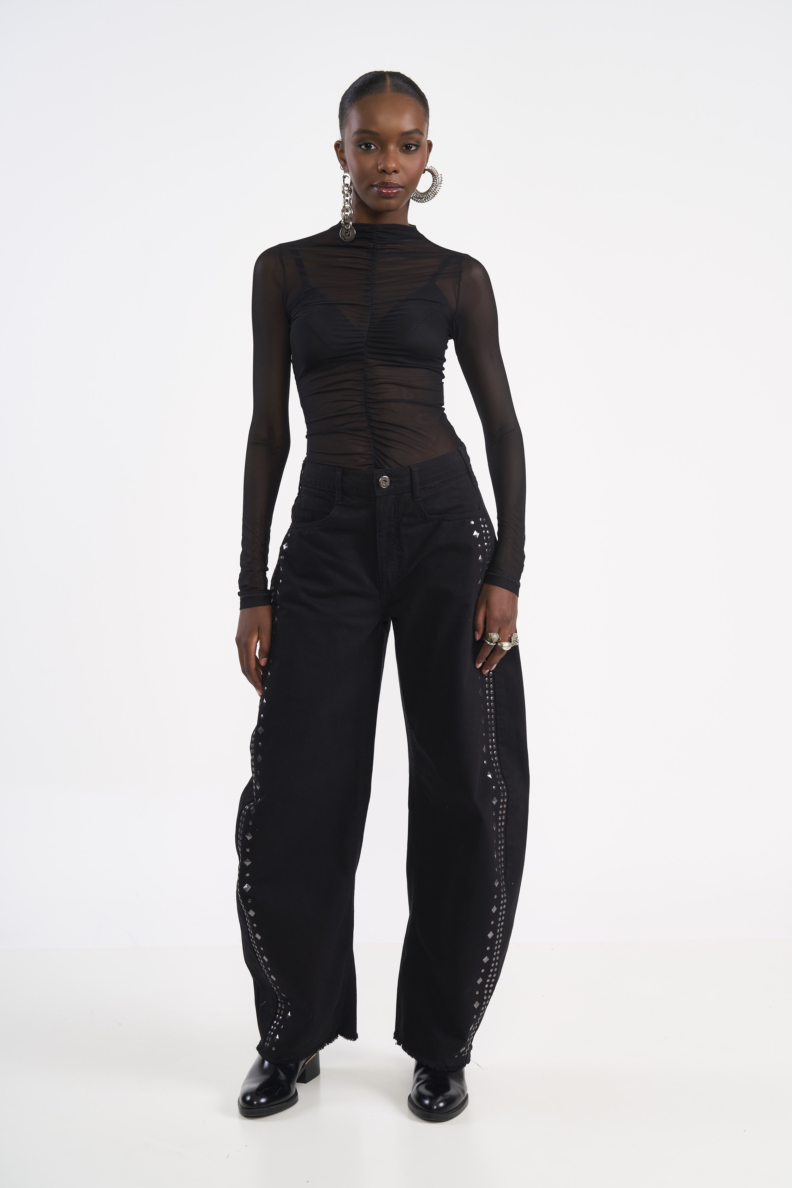 BLUSA TULE G PRETO
