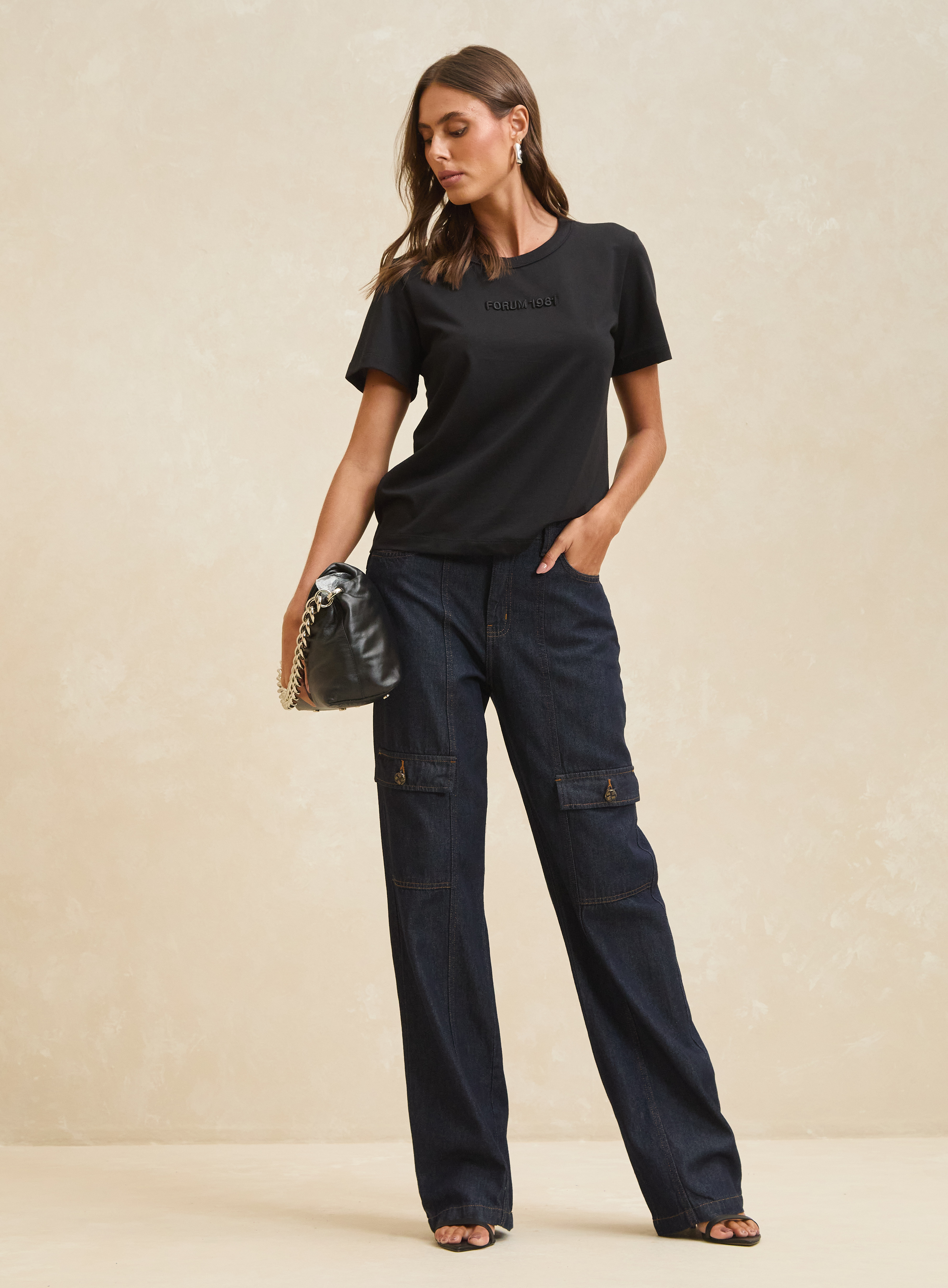 CALÇA JEANS RAQUEL WIDE LEG 36 INDIGO