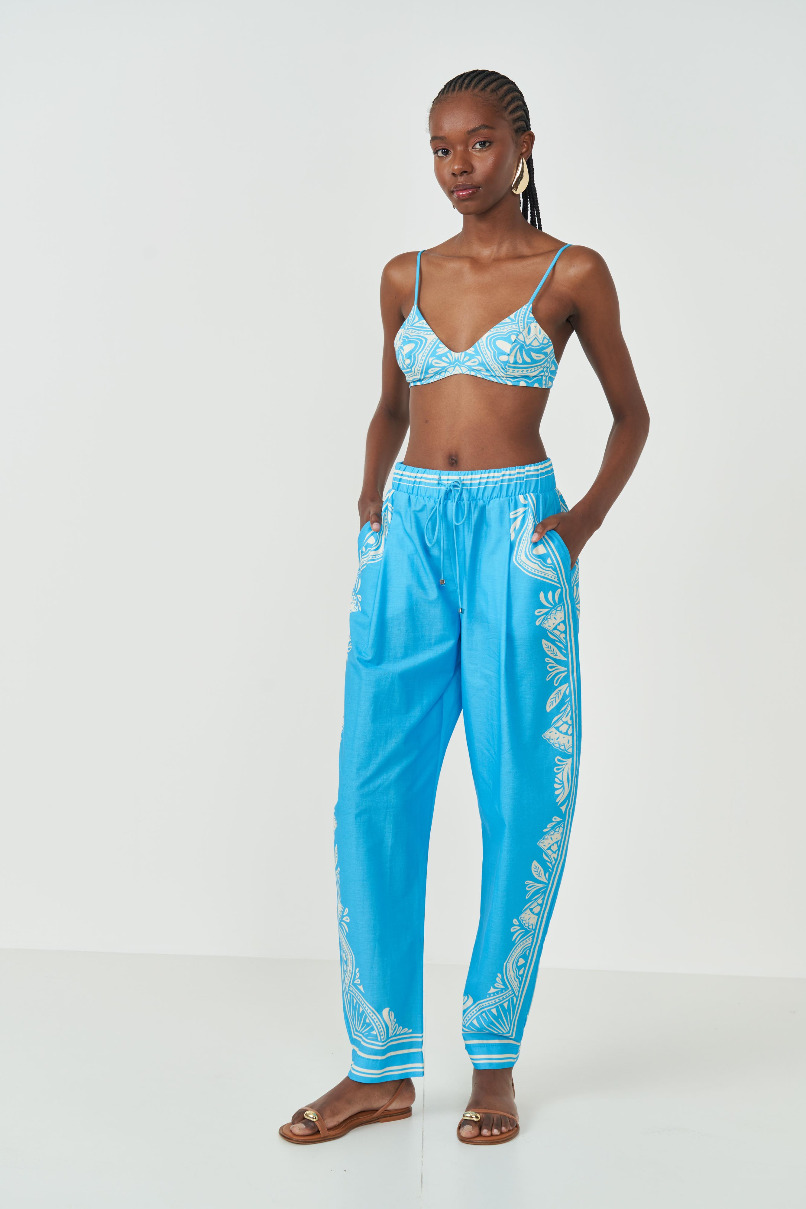 CALÇA ESTAMPADA PP LENÇO BOLD II