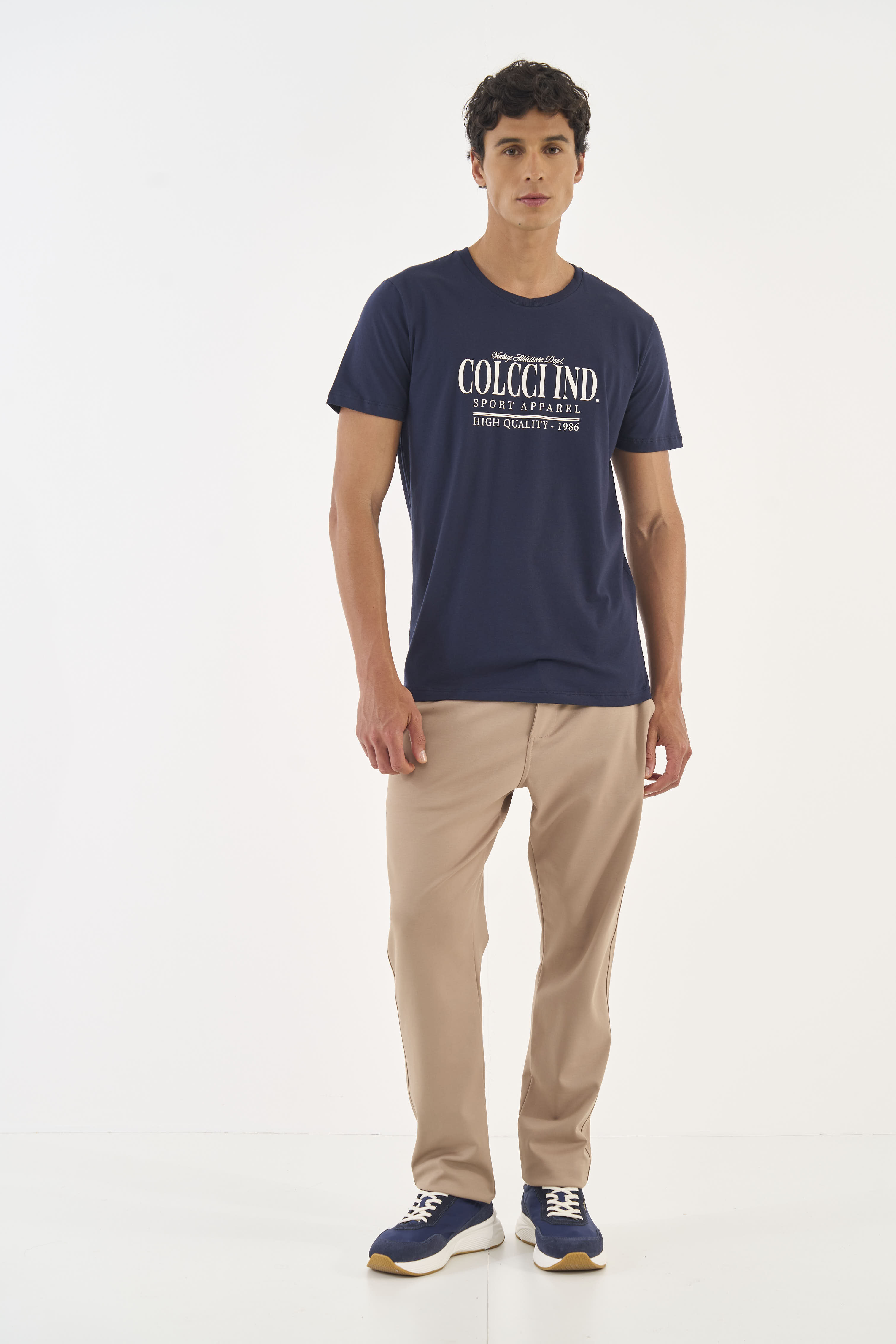 CAMISETA COLCCI GG BEGE CINZAS
