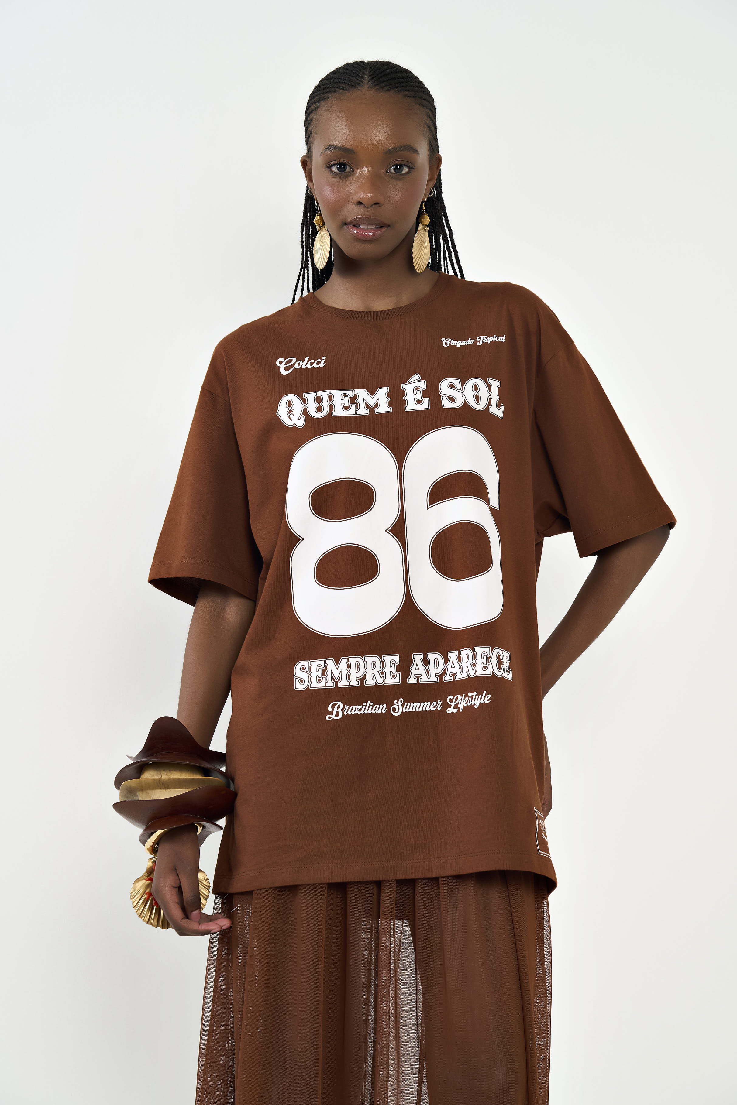 CAMISETA COLCCI M MARROM CARVALHO
