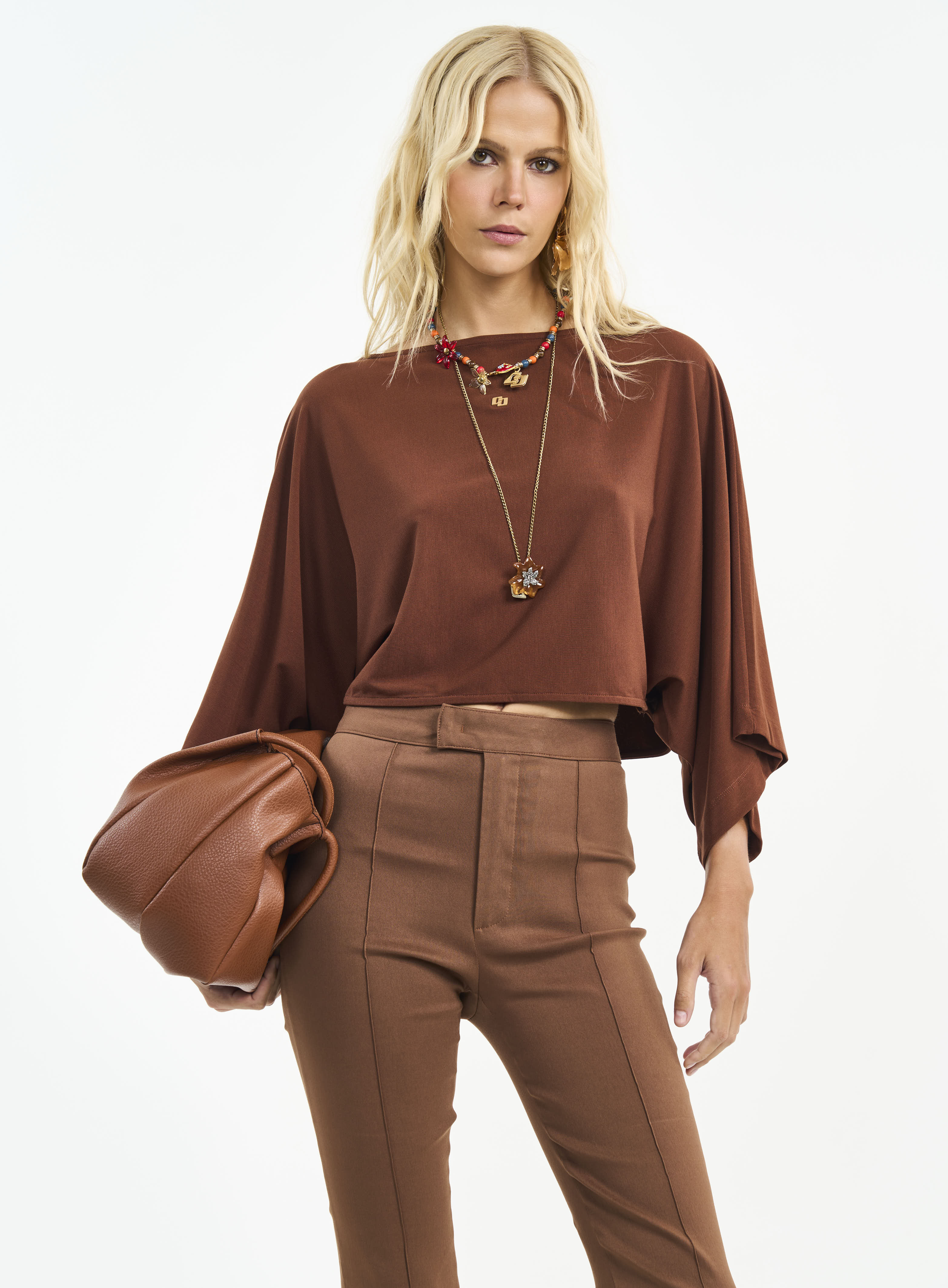 BLUSA COLCCI M MARROM TIRAMISU