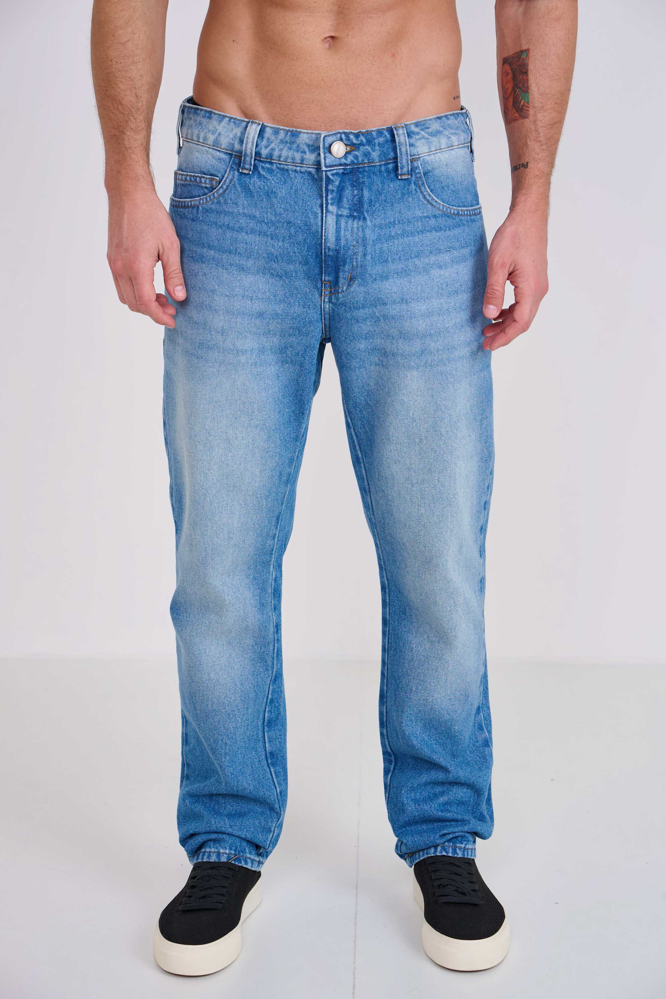 CALÇA JEANS RETA 42 INDIGO