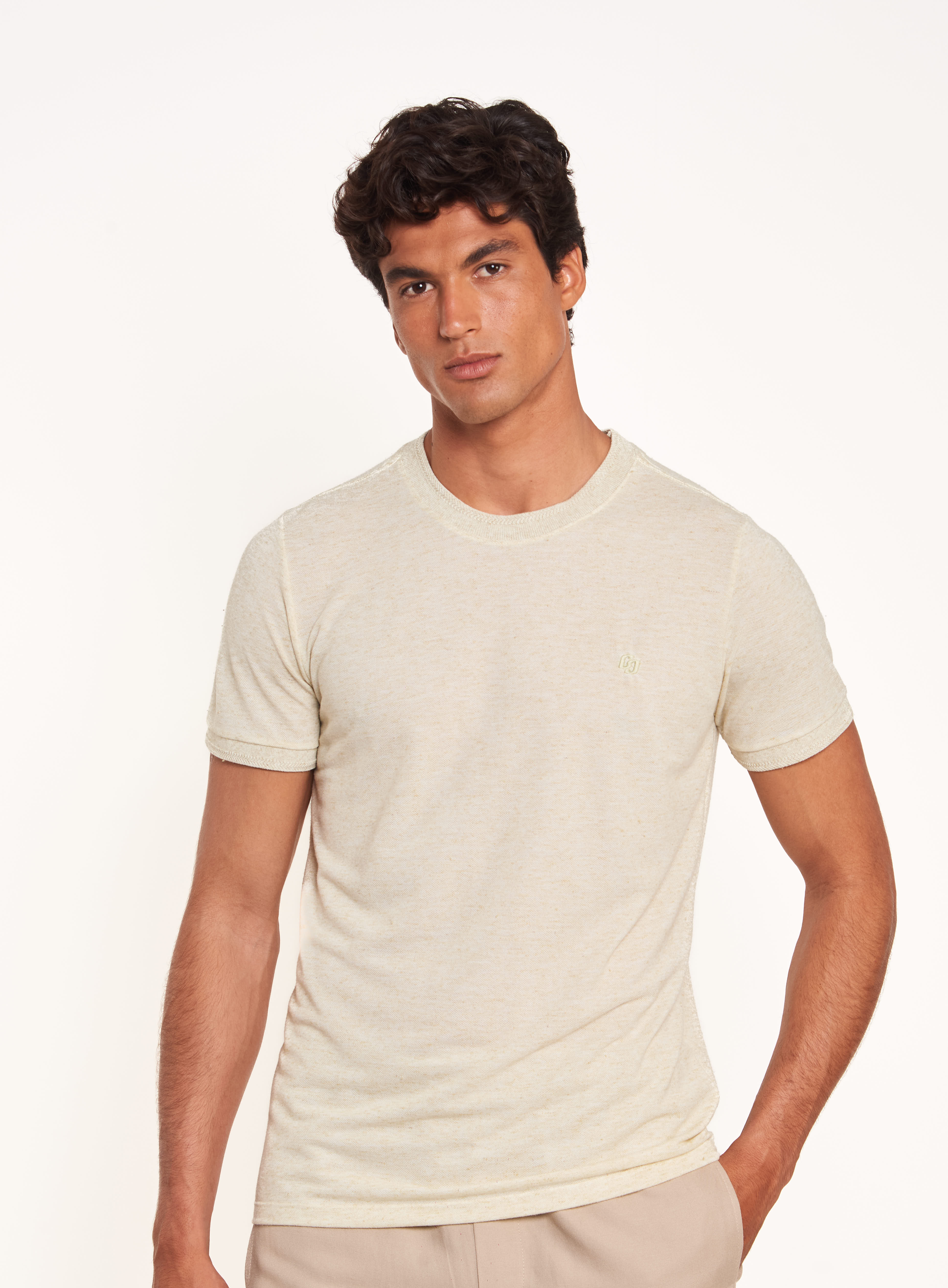 CAMISETA LINHO G BEGE ARUNA