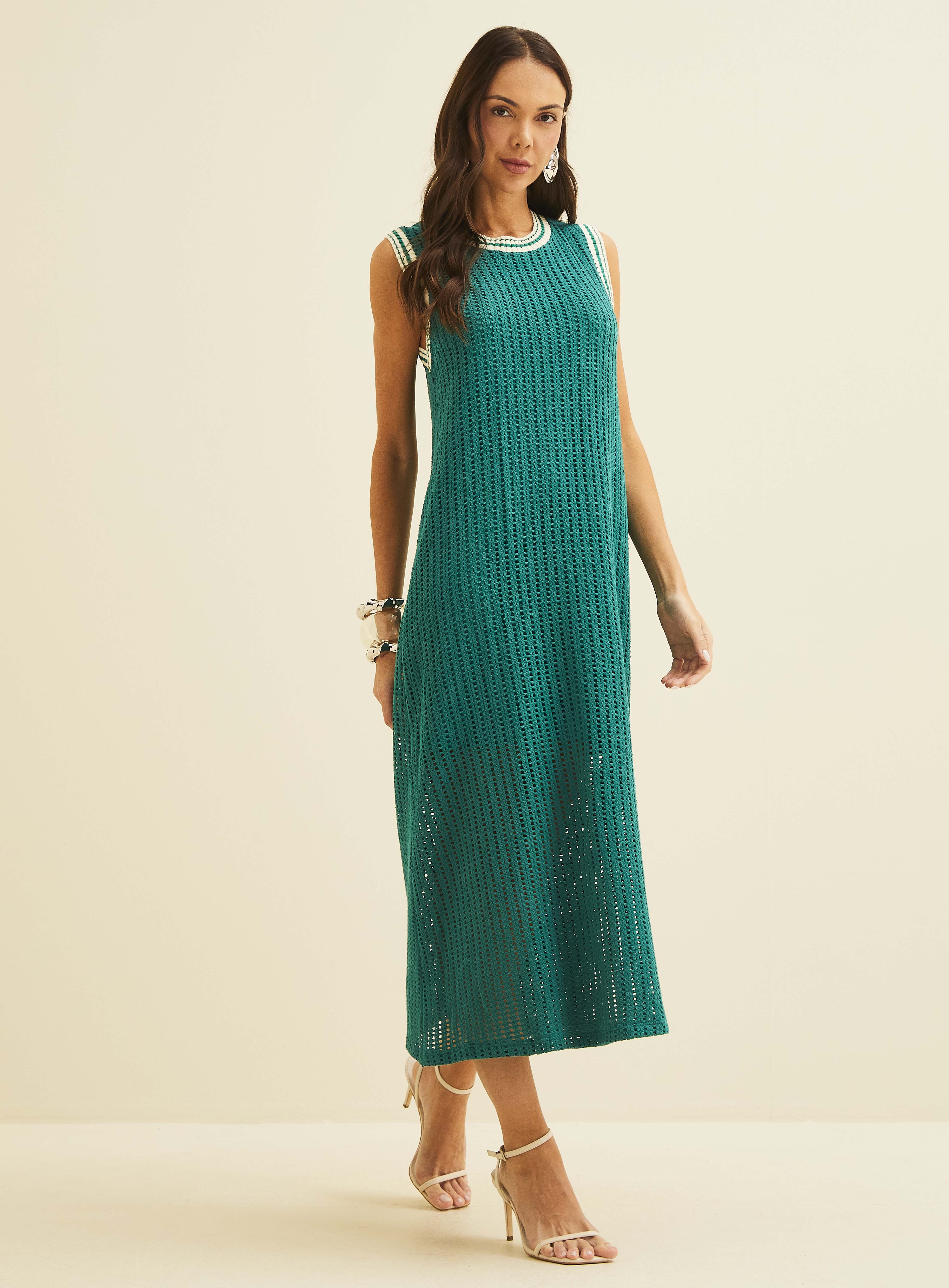 VESTIDO FORUM G VERDE PALMLEEF