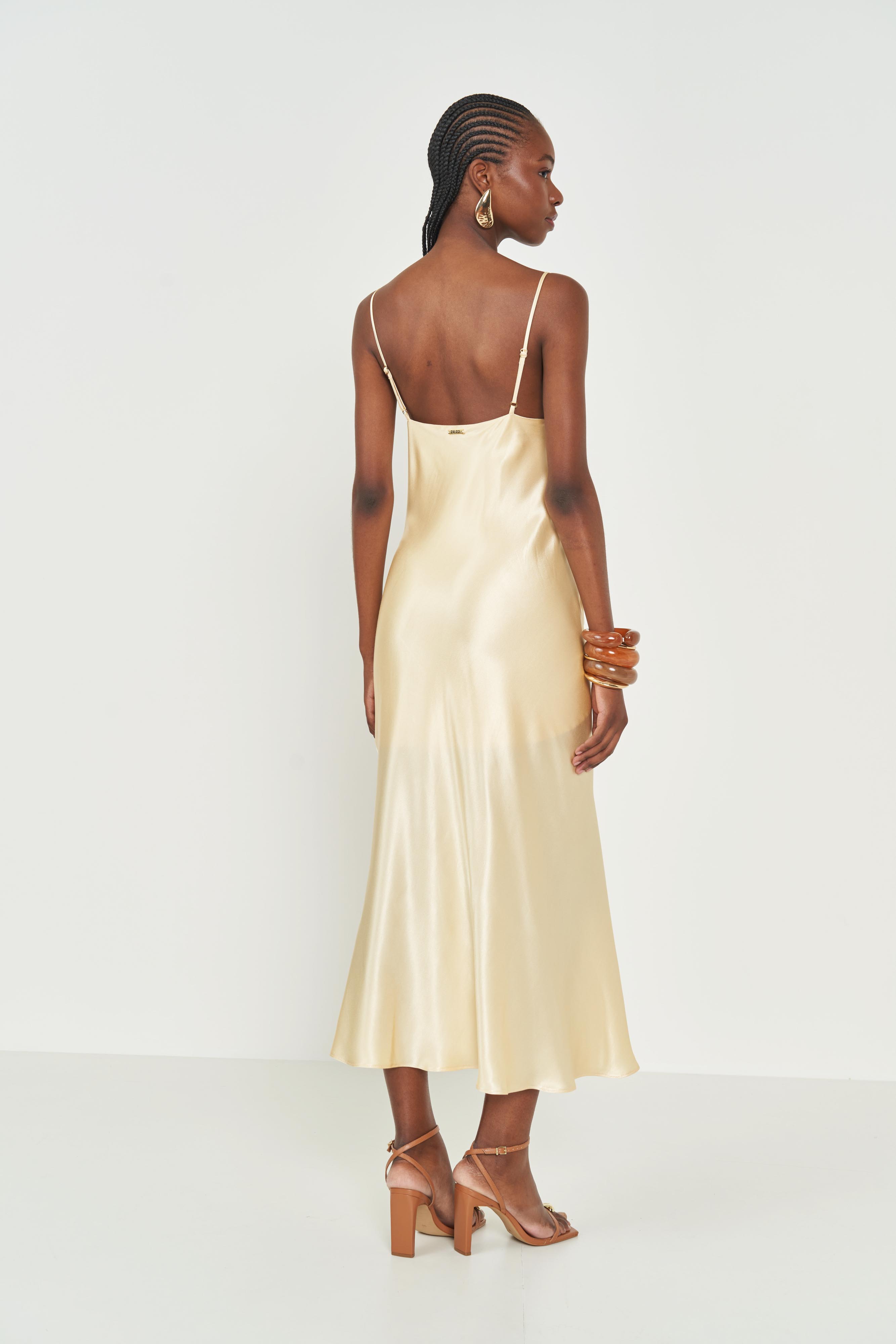 VESTIDO COLCCI M BEGE BRISTOL
