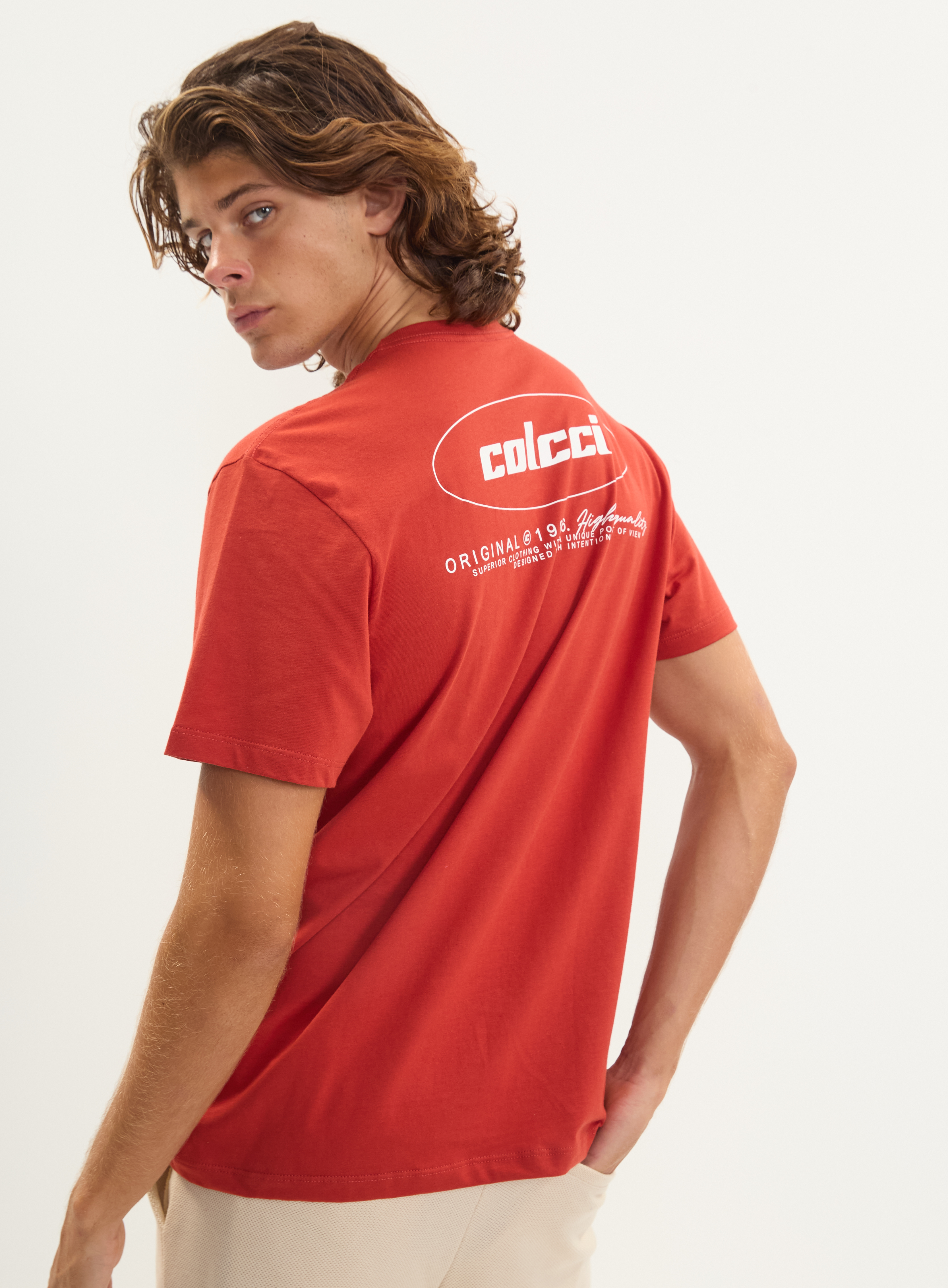 CAMISETA COLCCI GG VERMELHO BORDALESA