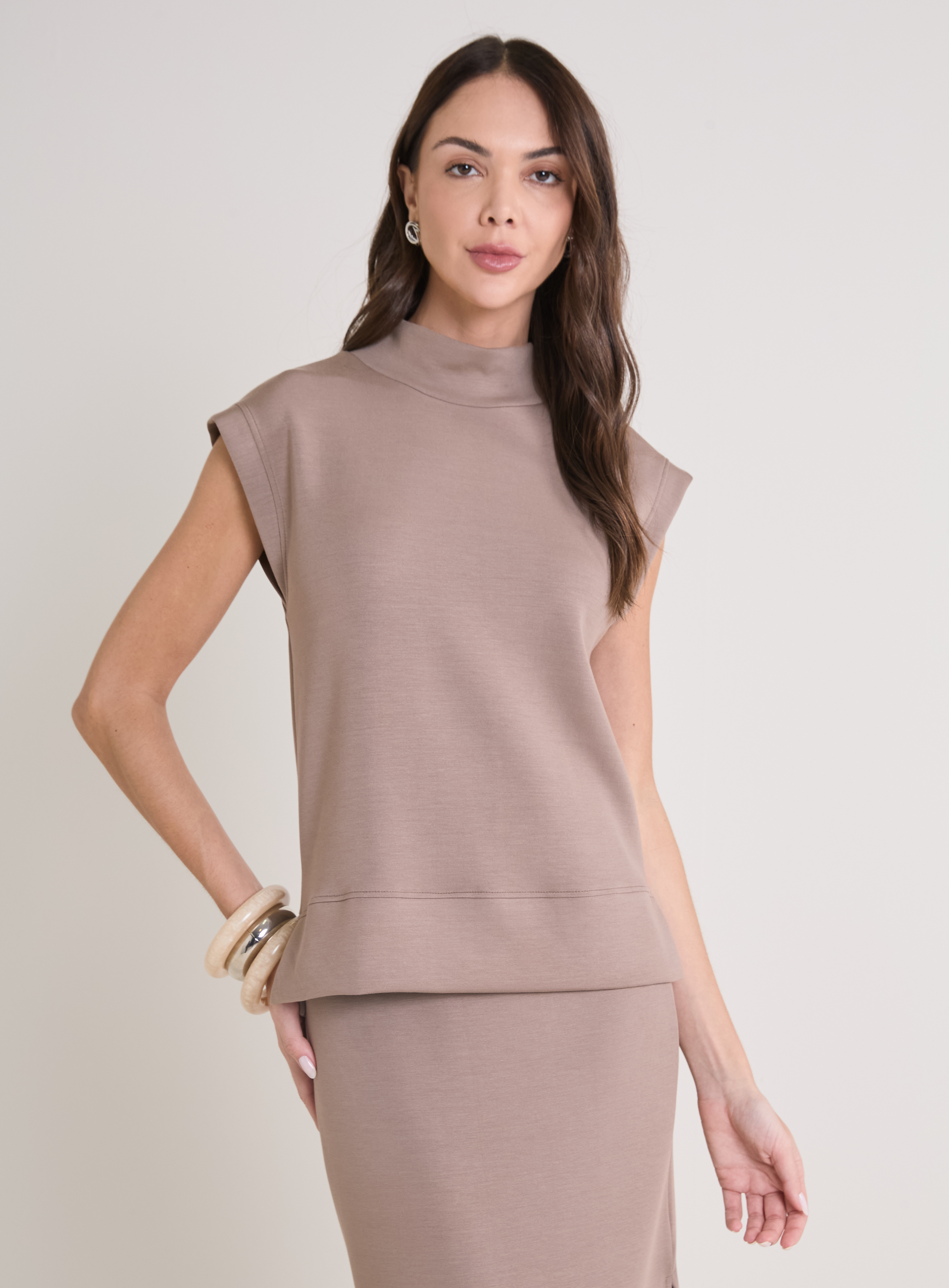 BLUSA FORUM M MARROM NOZ MOSC