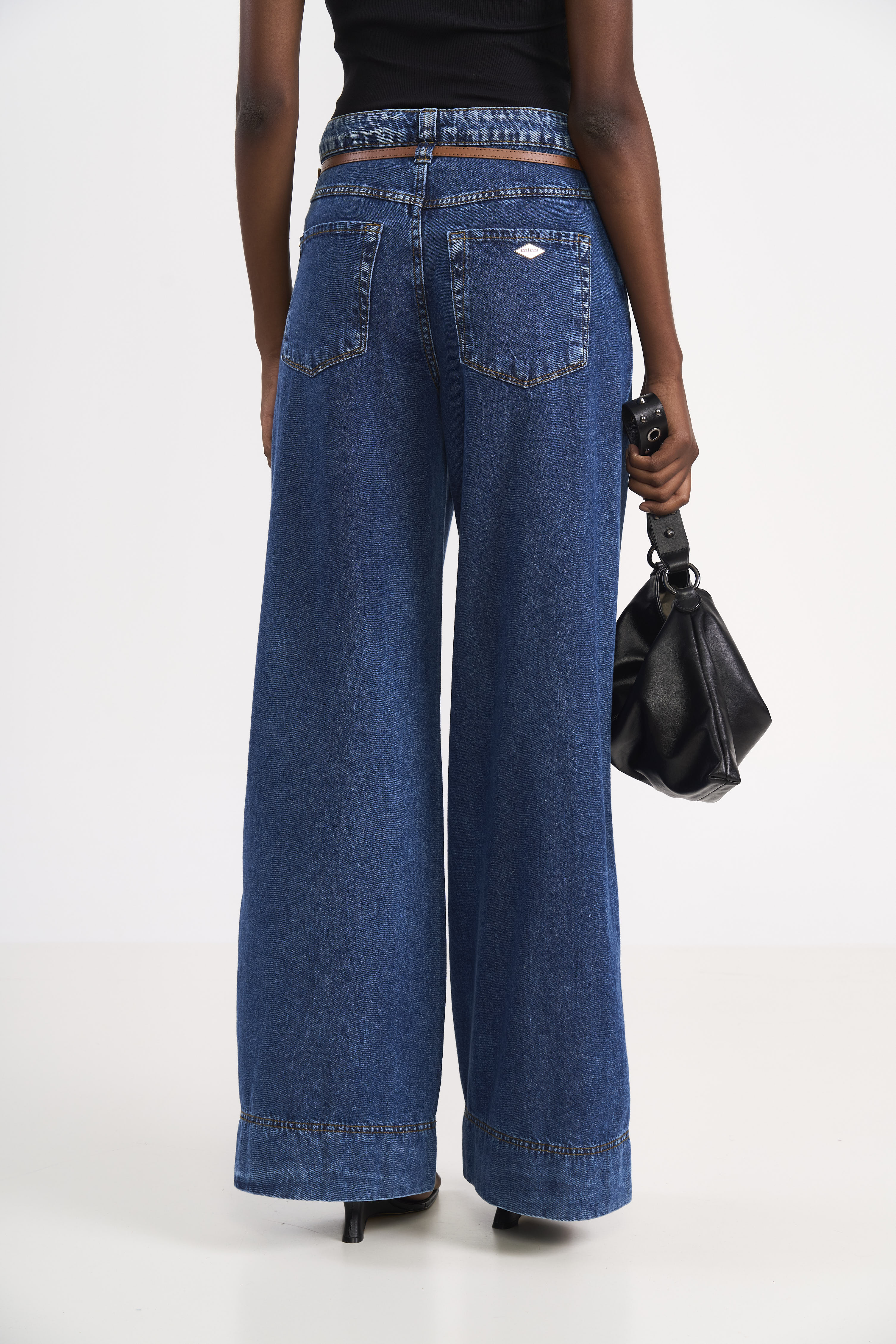 CALÇA JEANS SILVIA COM CINTO 42 INDIGO