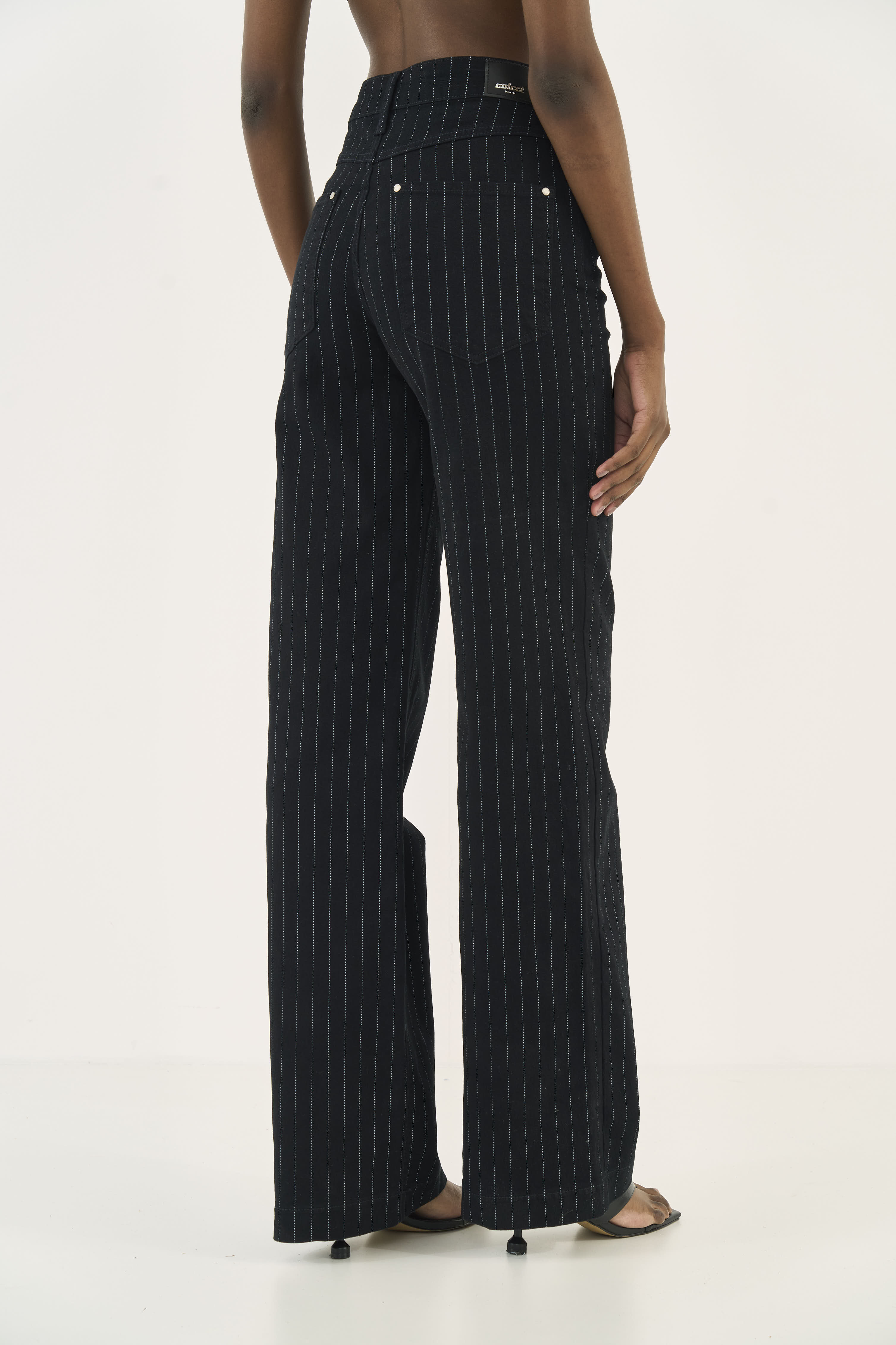 CALÇA SARJA JULIETTE ESTAMPADA 42 LISTRAS PONTIL.