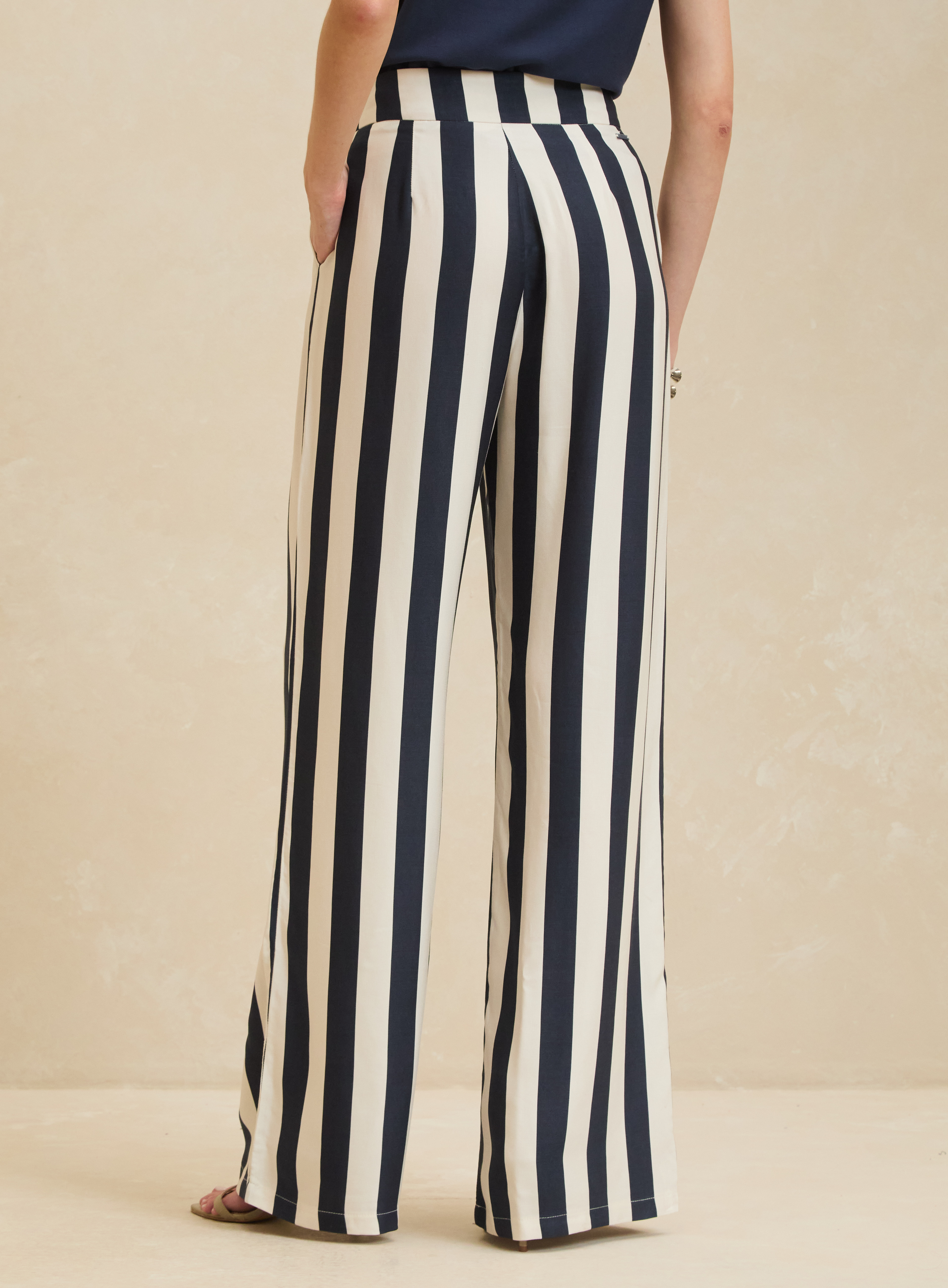 CALÇA LINHO LISTRADA M LISTRADO