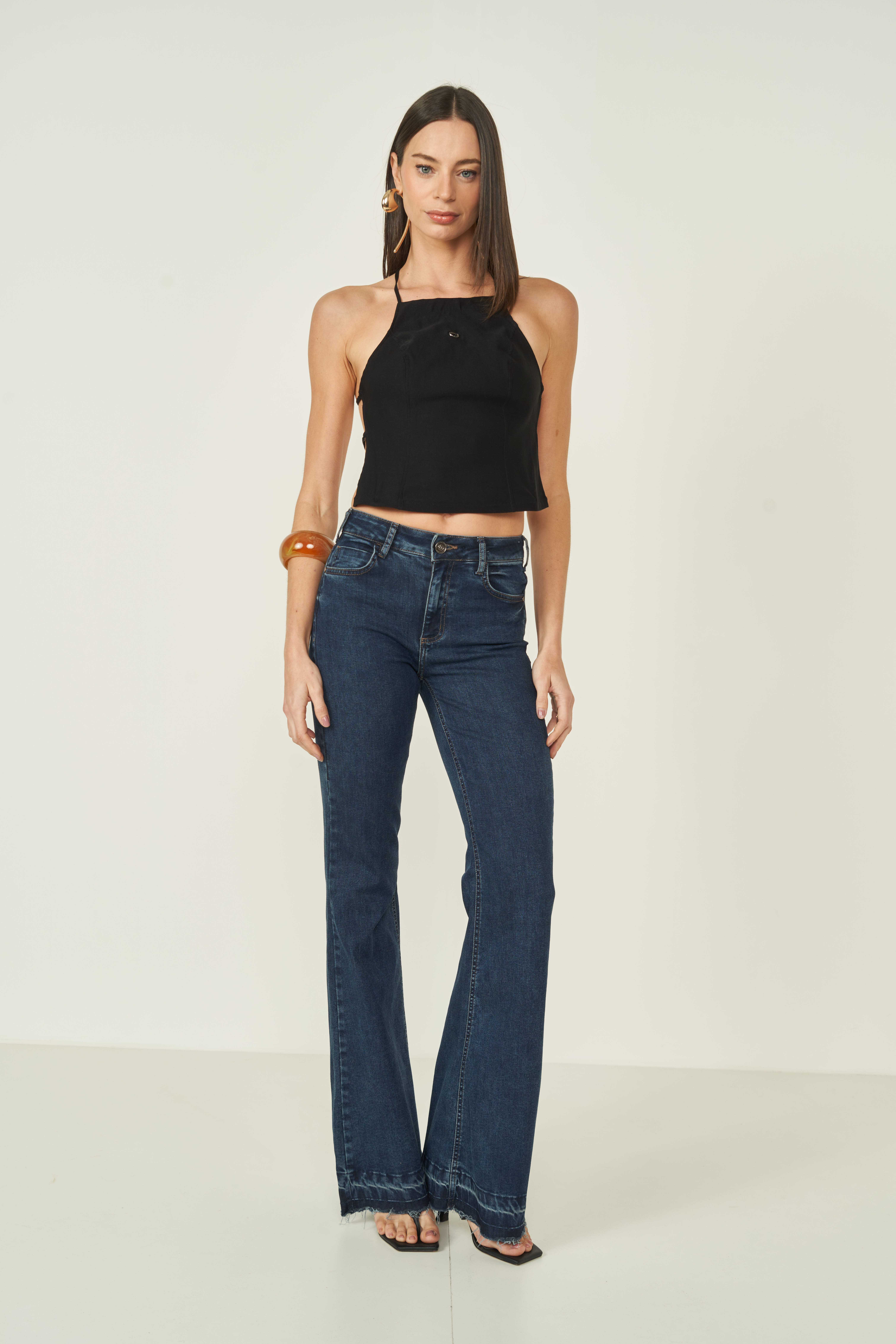 CALÇA JEANS NOVA YORK FLARE 36 INDIGO