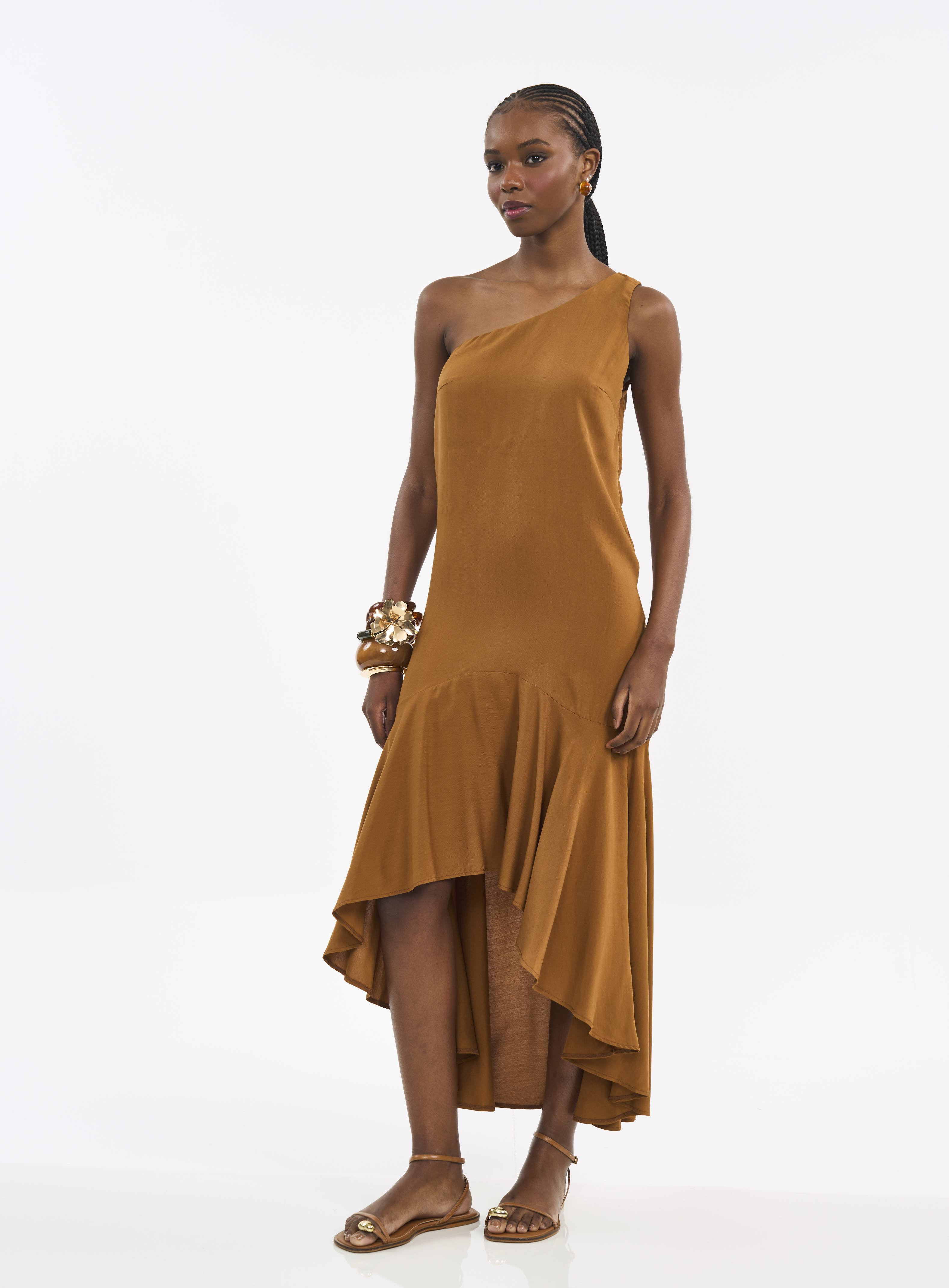 VESTIDO COLCCI M MARROM DROME