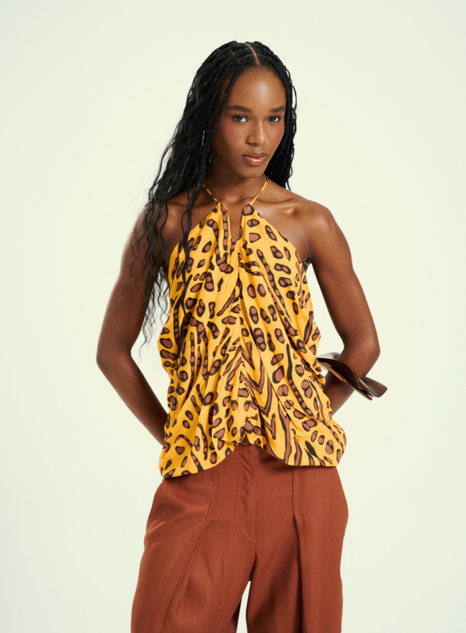 BLUSA ESTAMPADA GG JUNGLE GOLD