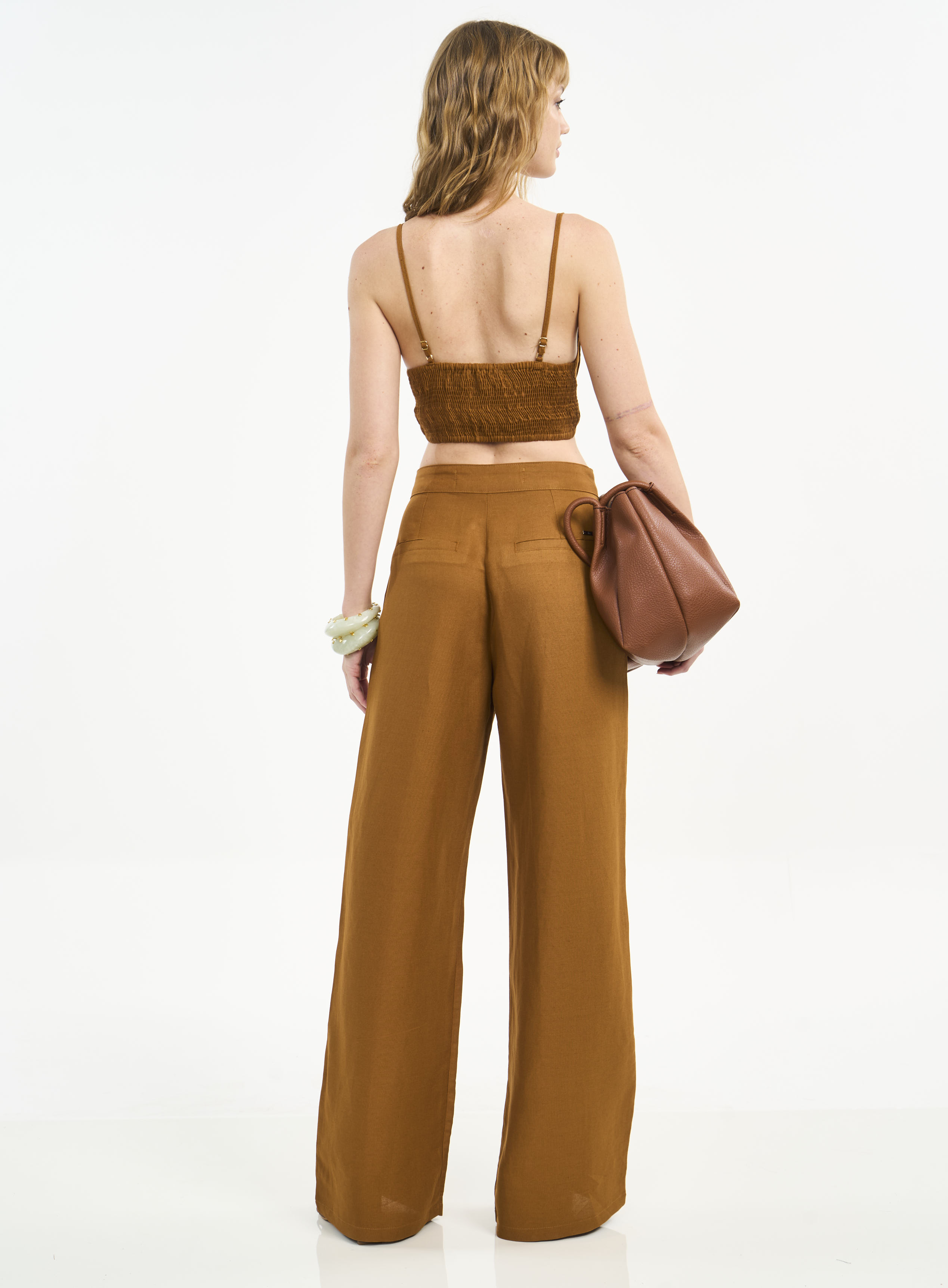 CALÇA LINHO M MARROM DROME