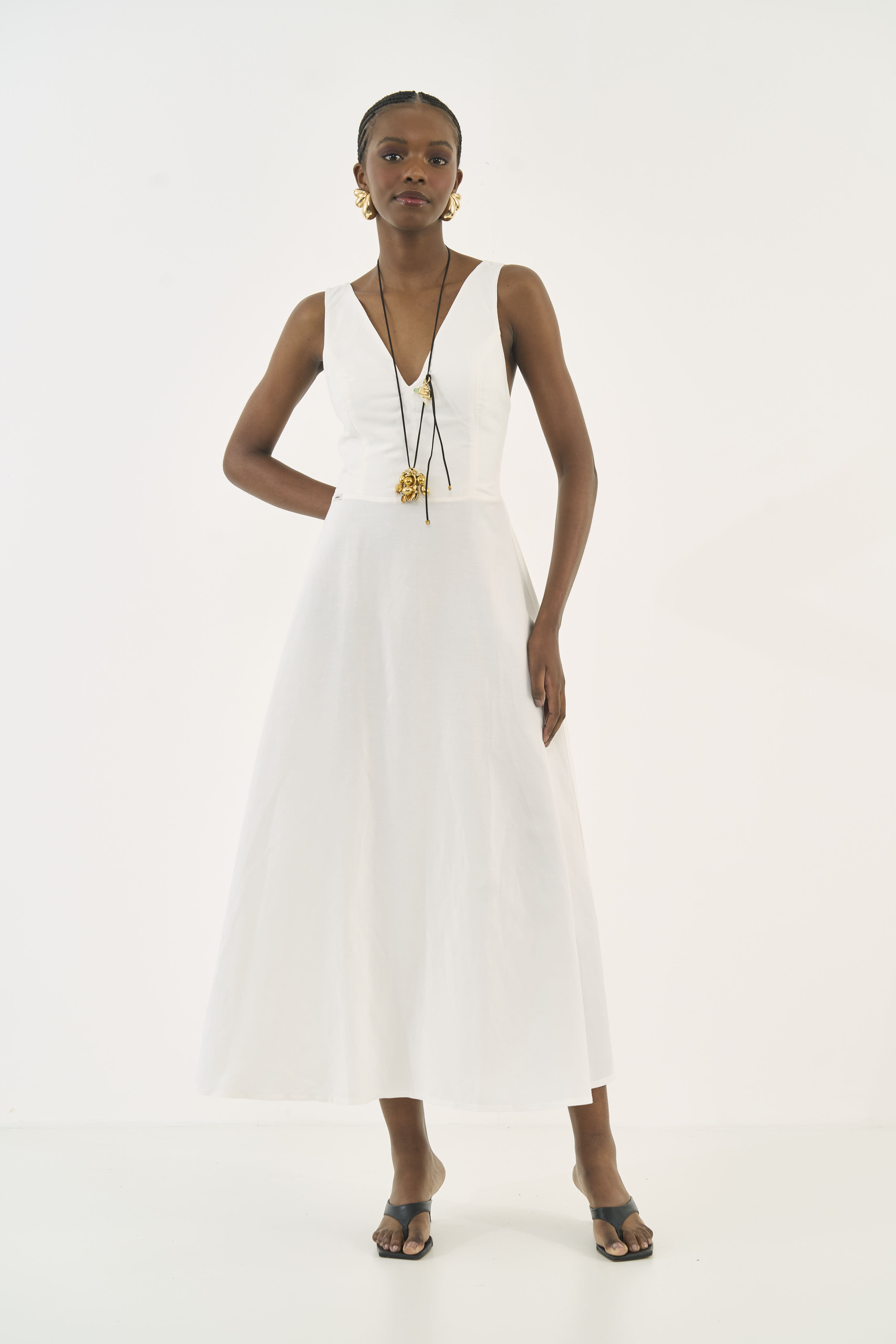 VESTIDO LINHO P OFF SHELL