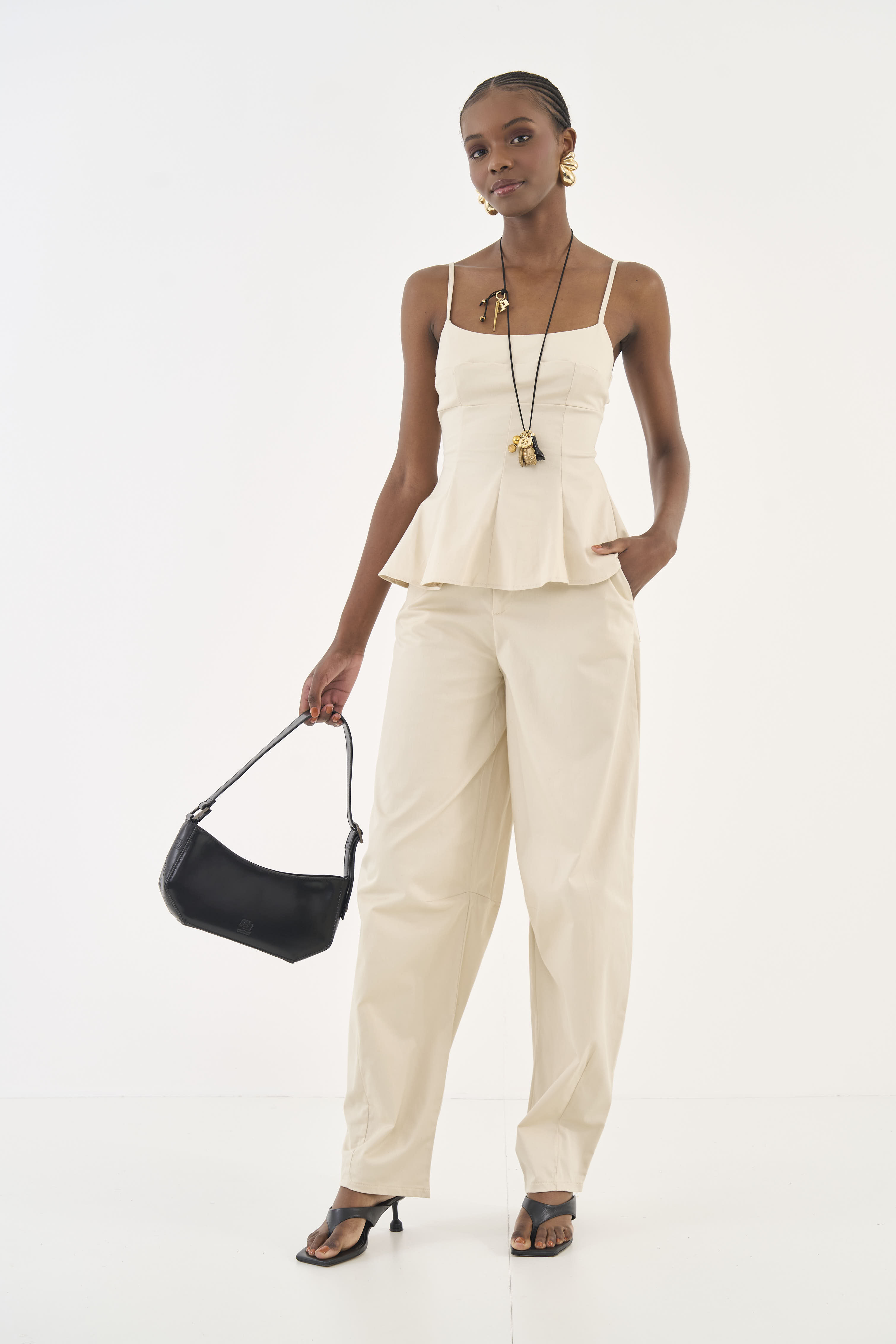 BLUSA COLCCI G BEGE TAUPE