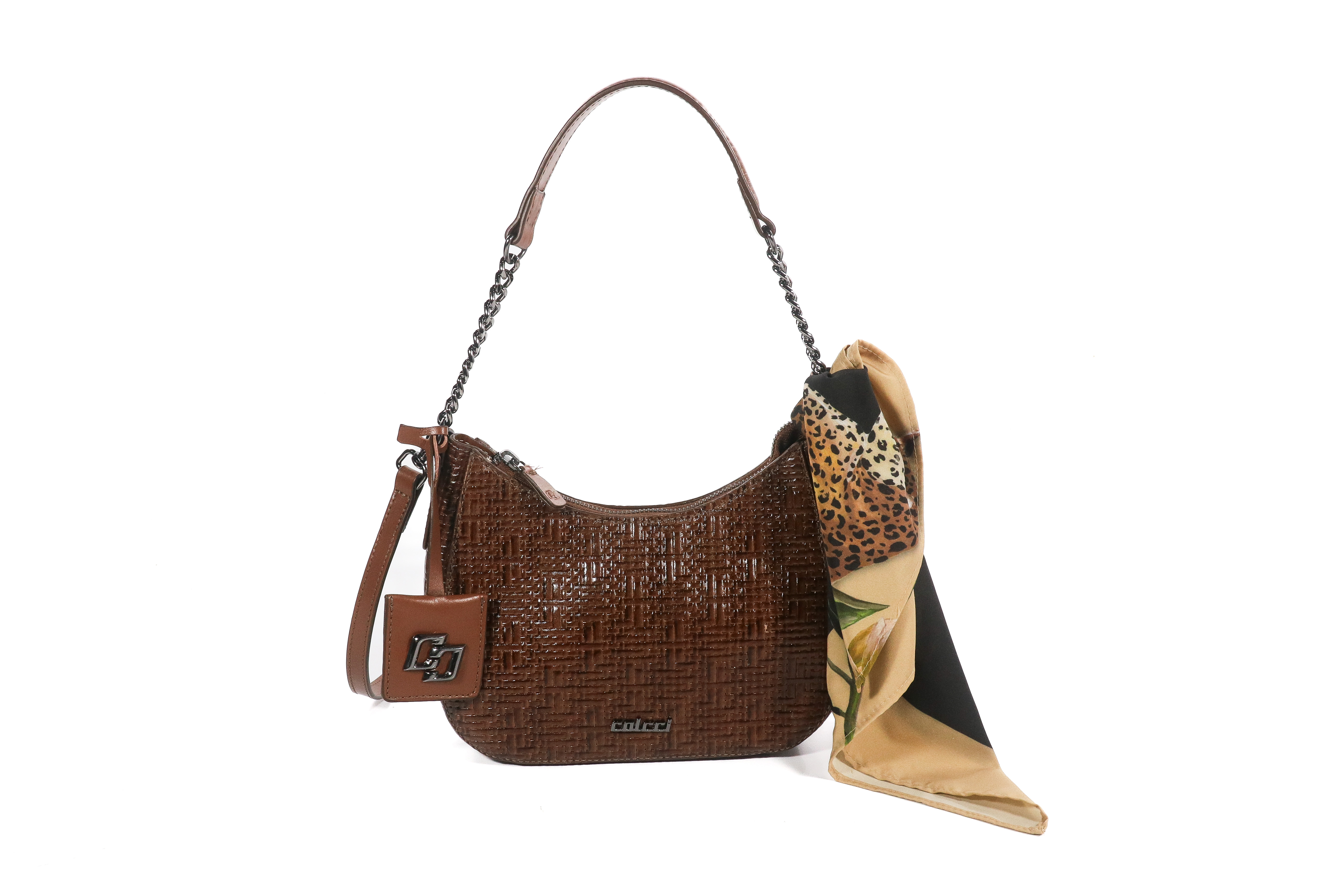 BOLSA COLCCI SHOULDER LIA LENÇO COURO U PRETO