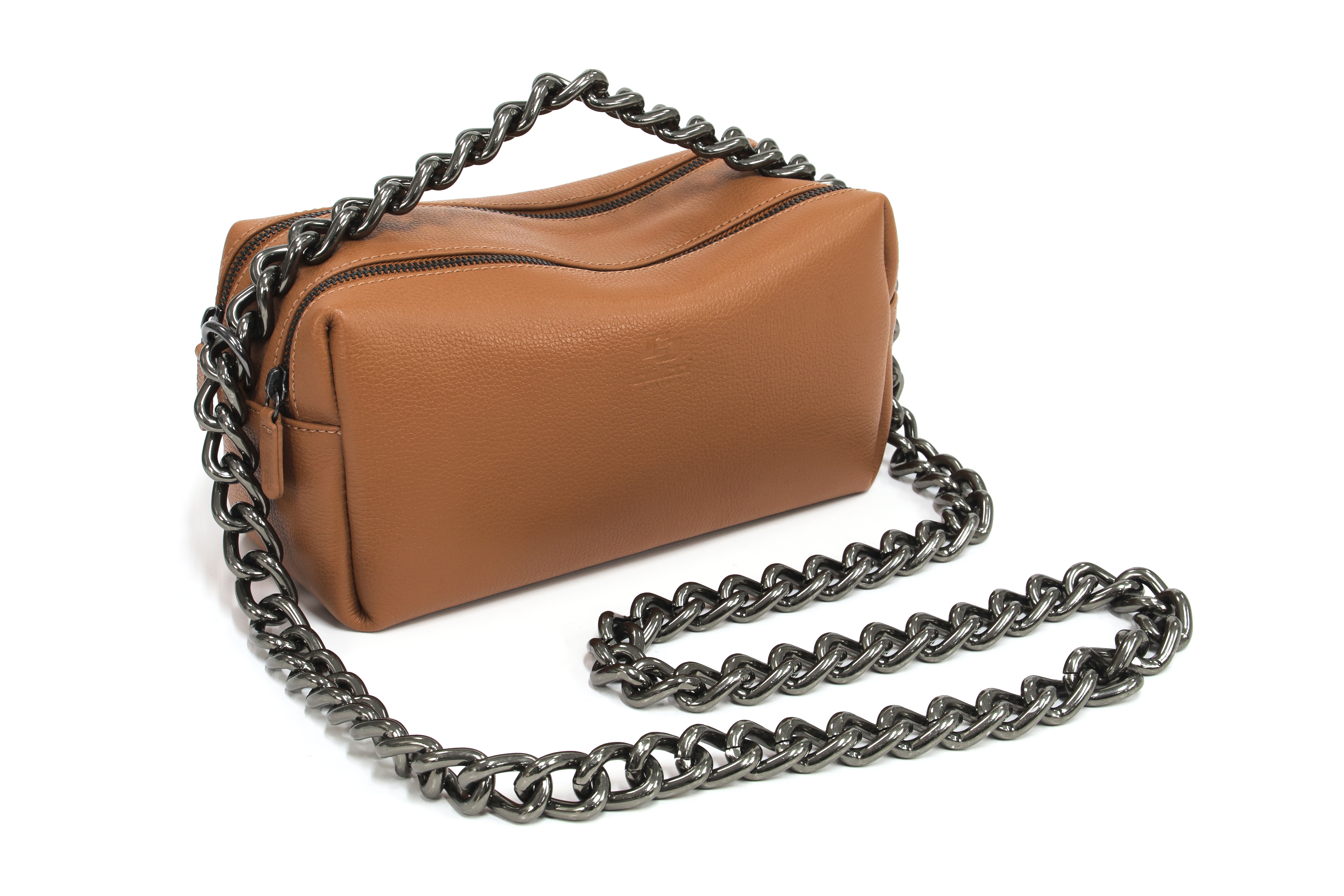 BOLSA COLCCI ALÇA CORRENTE FLOTER FEM M CARAMELO