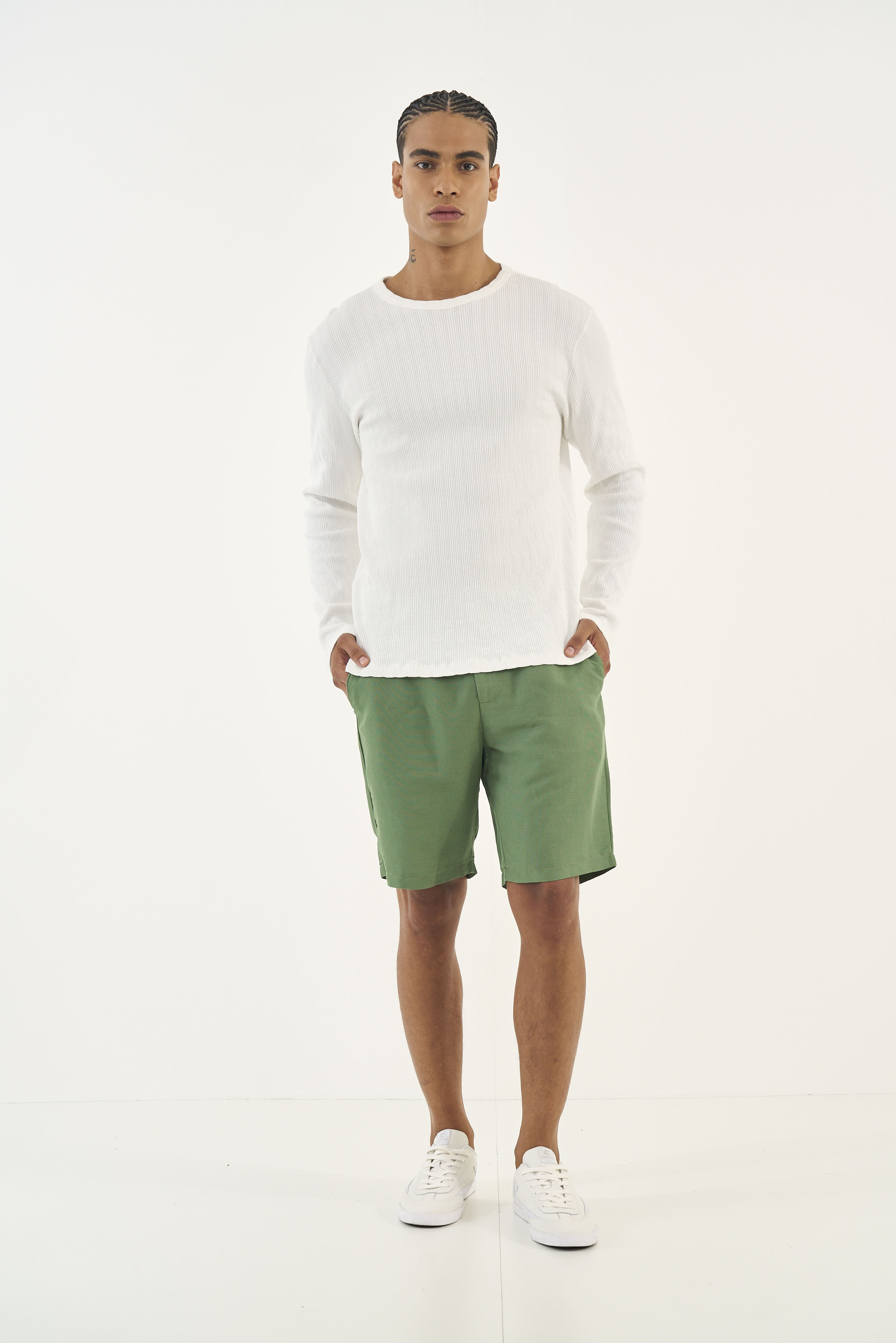 BERMUDA LINHO GG VERDE DRAGON