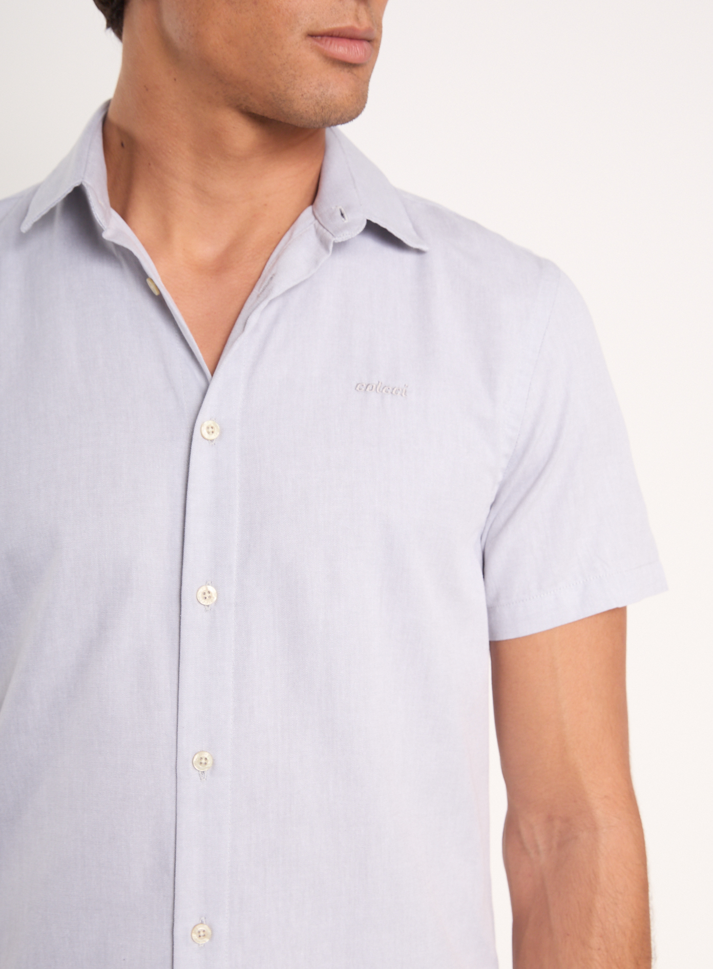 CAMISA RELAX G CINZA/BRANCO