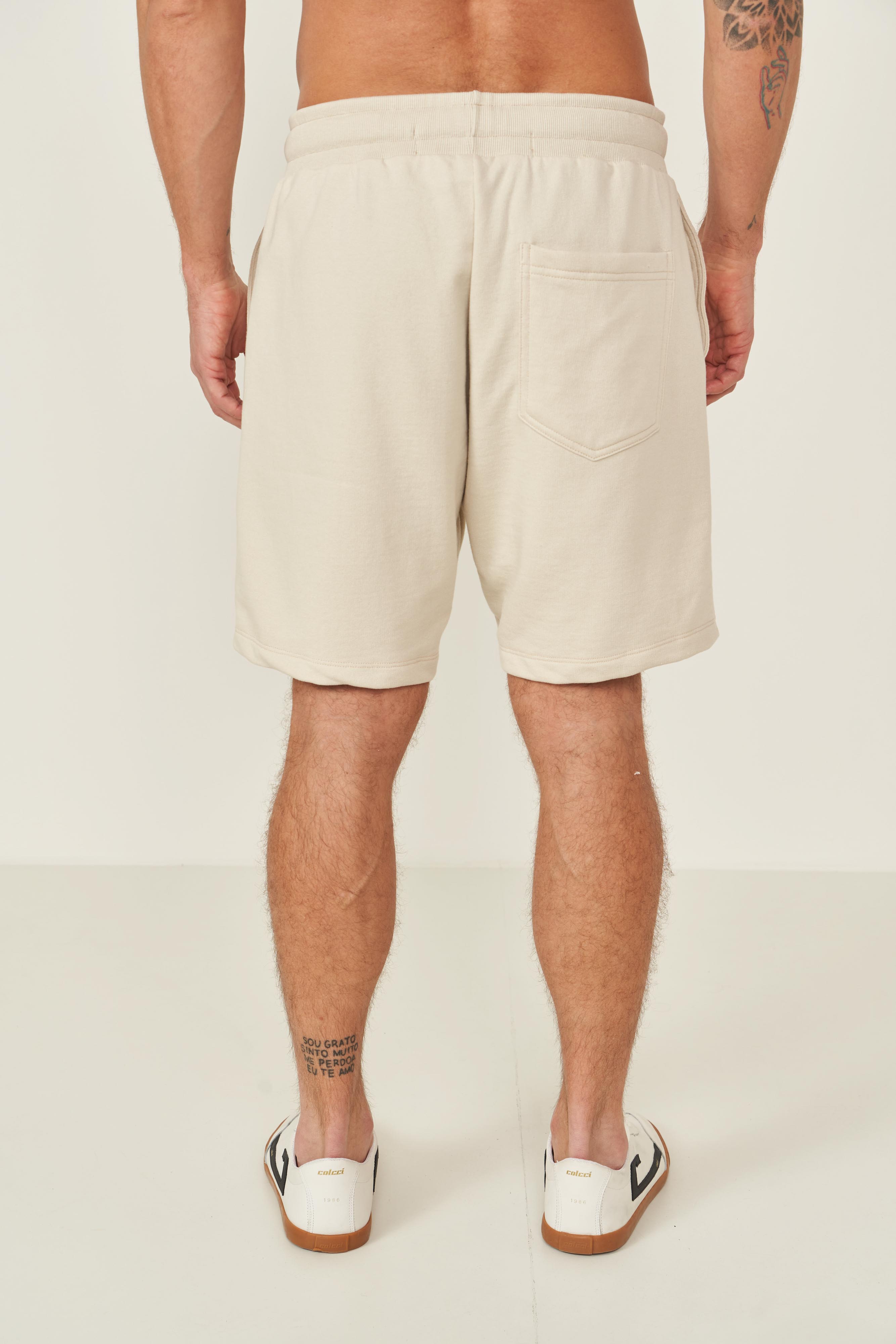 BERMUDA MOLETOM PP BEGE TAUPE