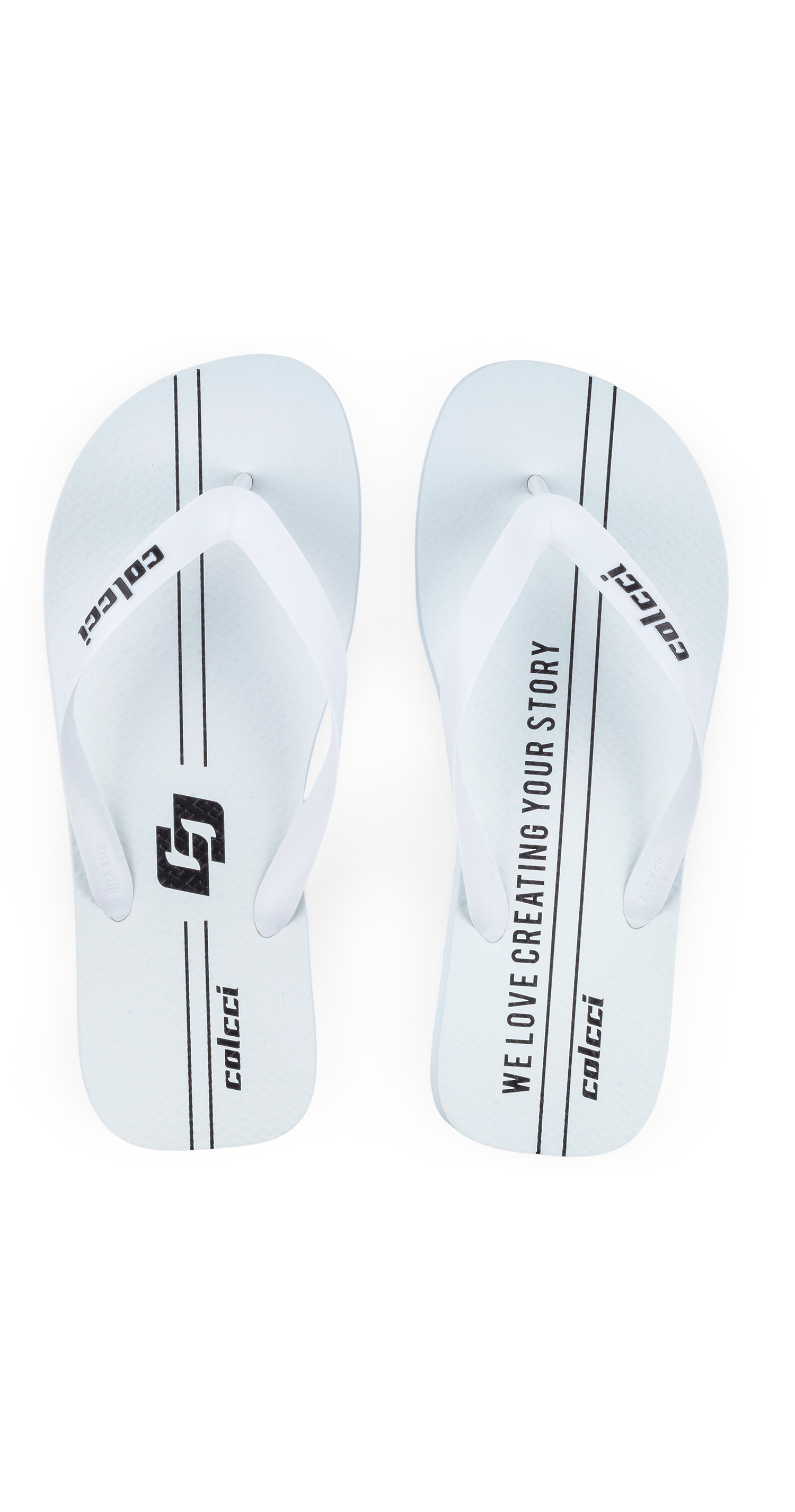 CHINELO MASCULINO SPORT COLCCI 37-38 BRANCO