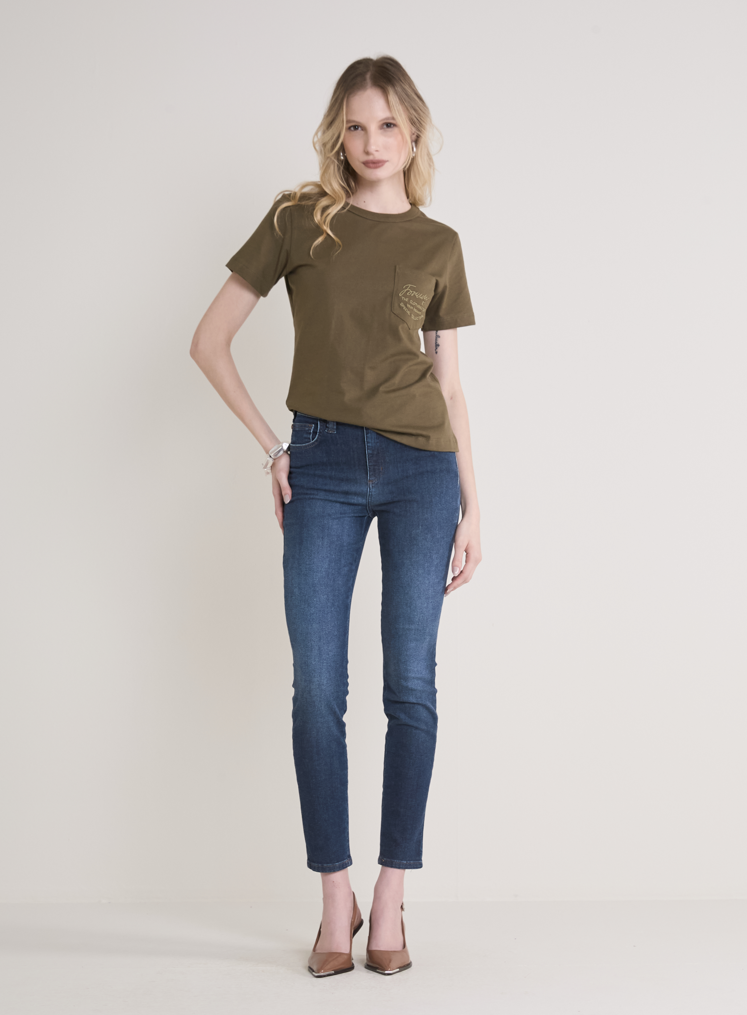 CALÇA JEANS MARISA 2 CIGARRETE 38 INDIGO