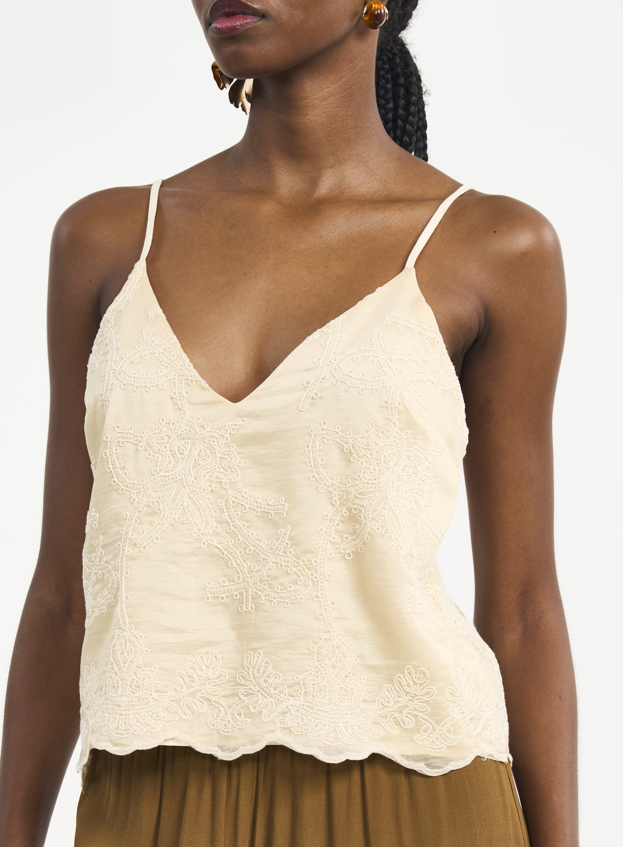 BLUSA BORDADA M BEGE BIENTO