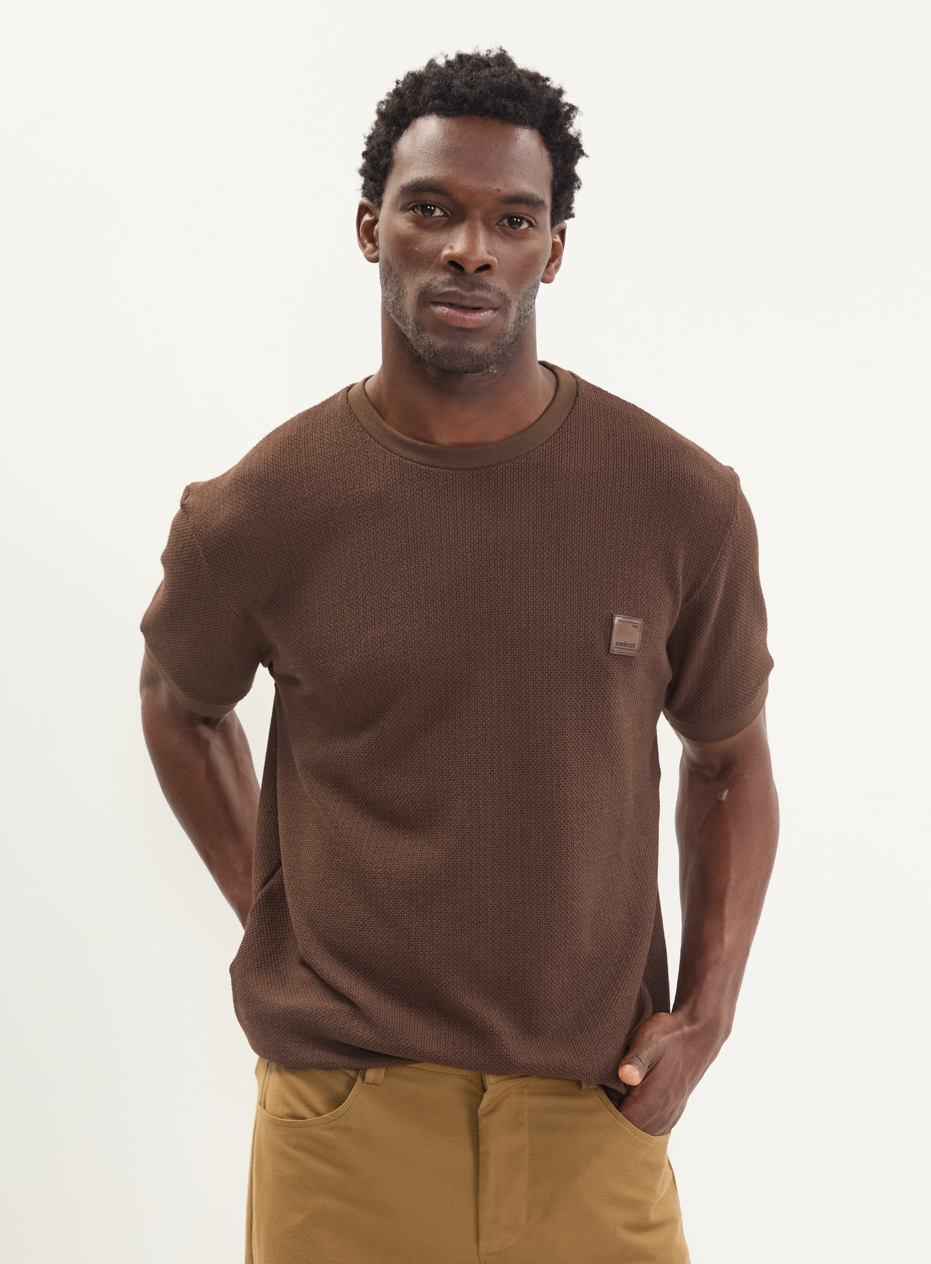 CAMISETA COLCCI GG MARROM COCONUT