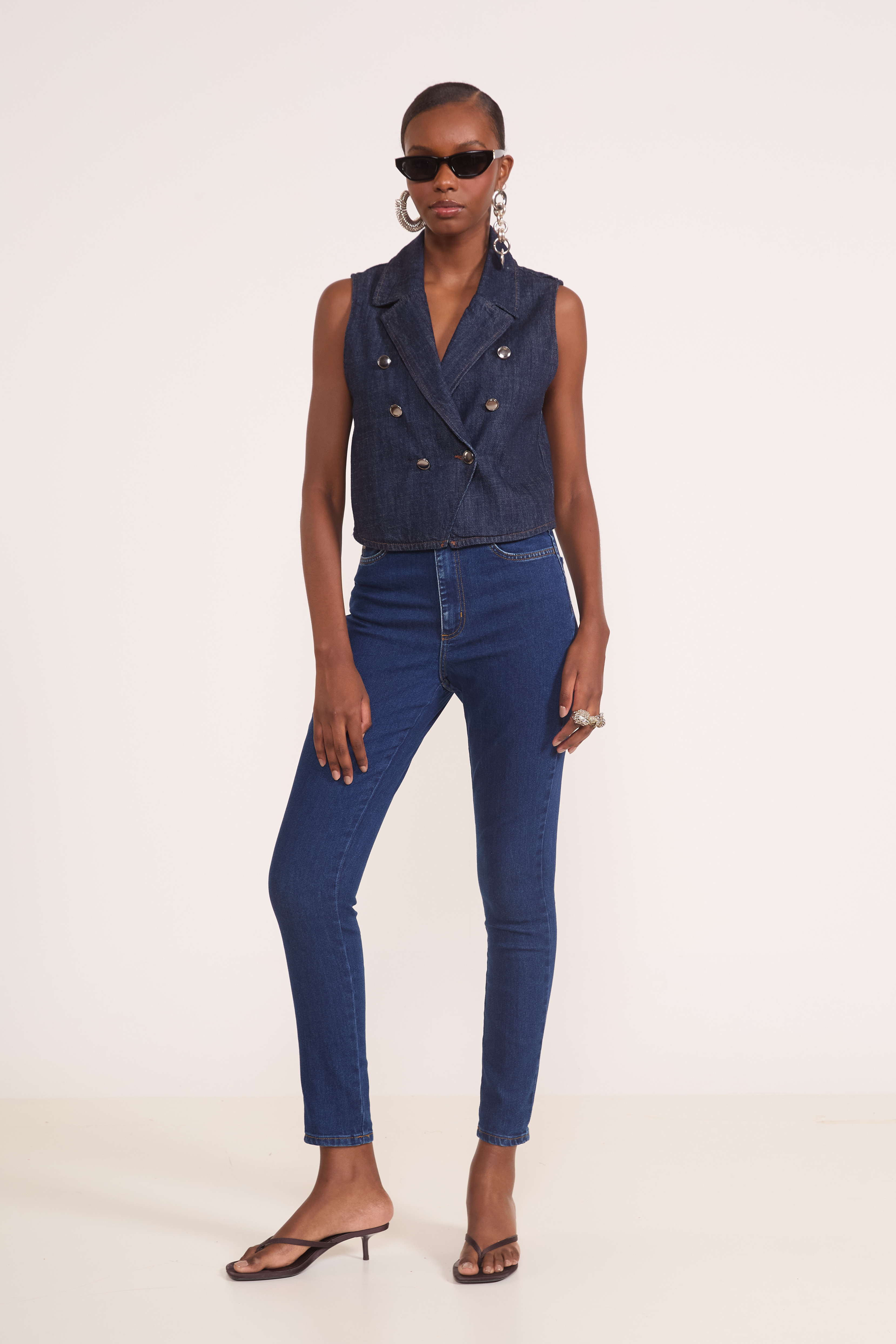 CALÇA JEANS MADRID STRETCH 42 INDIGO