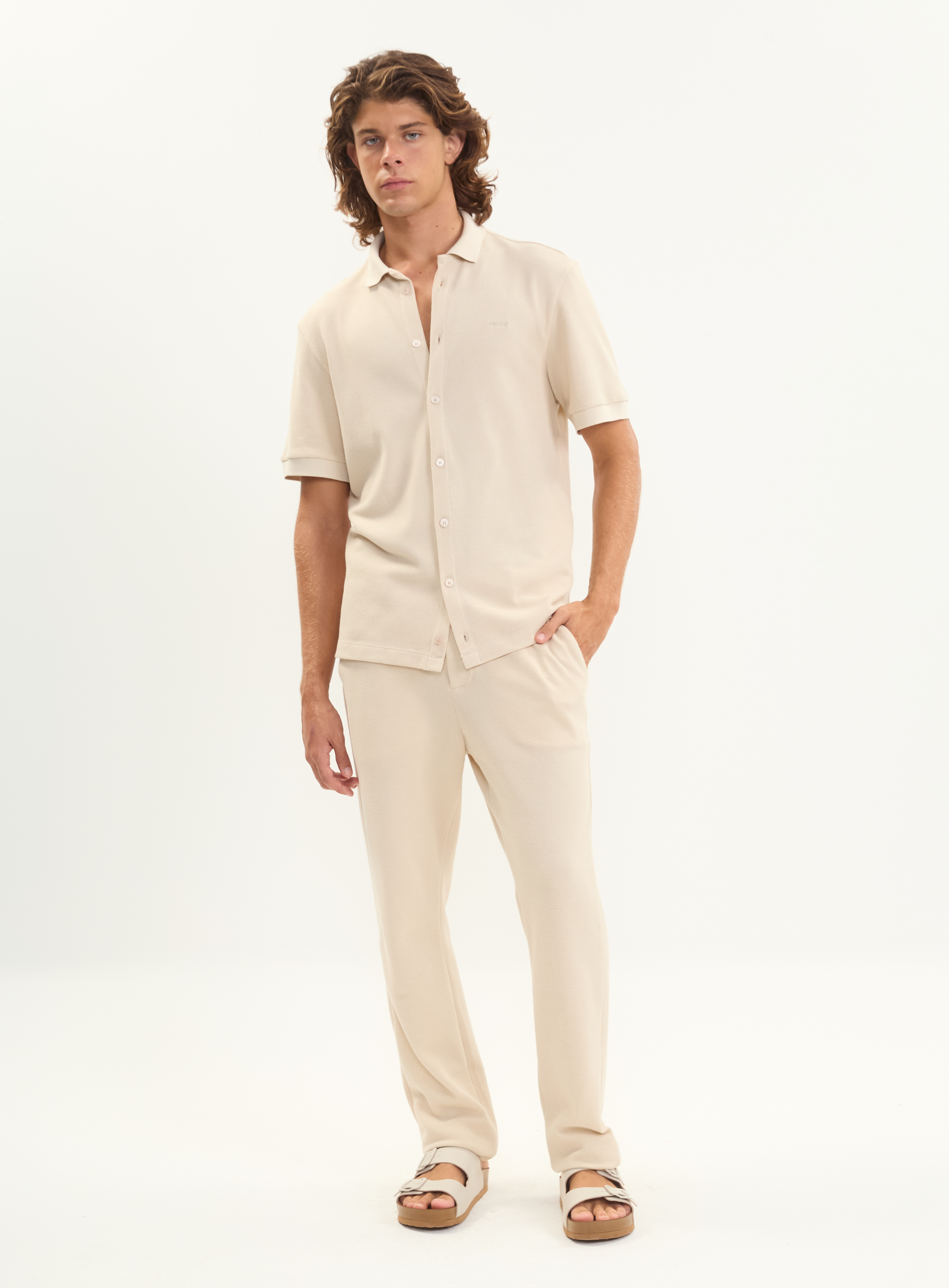 CAMISA COLCCI M BEGE TAUPE