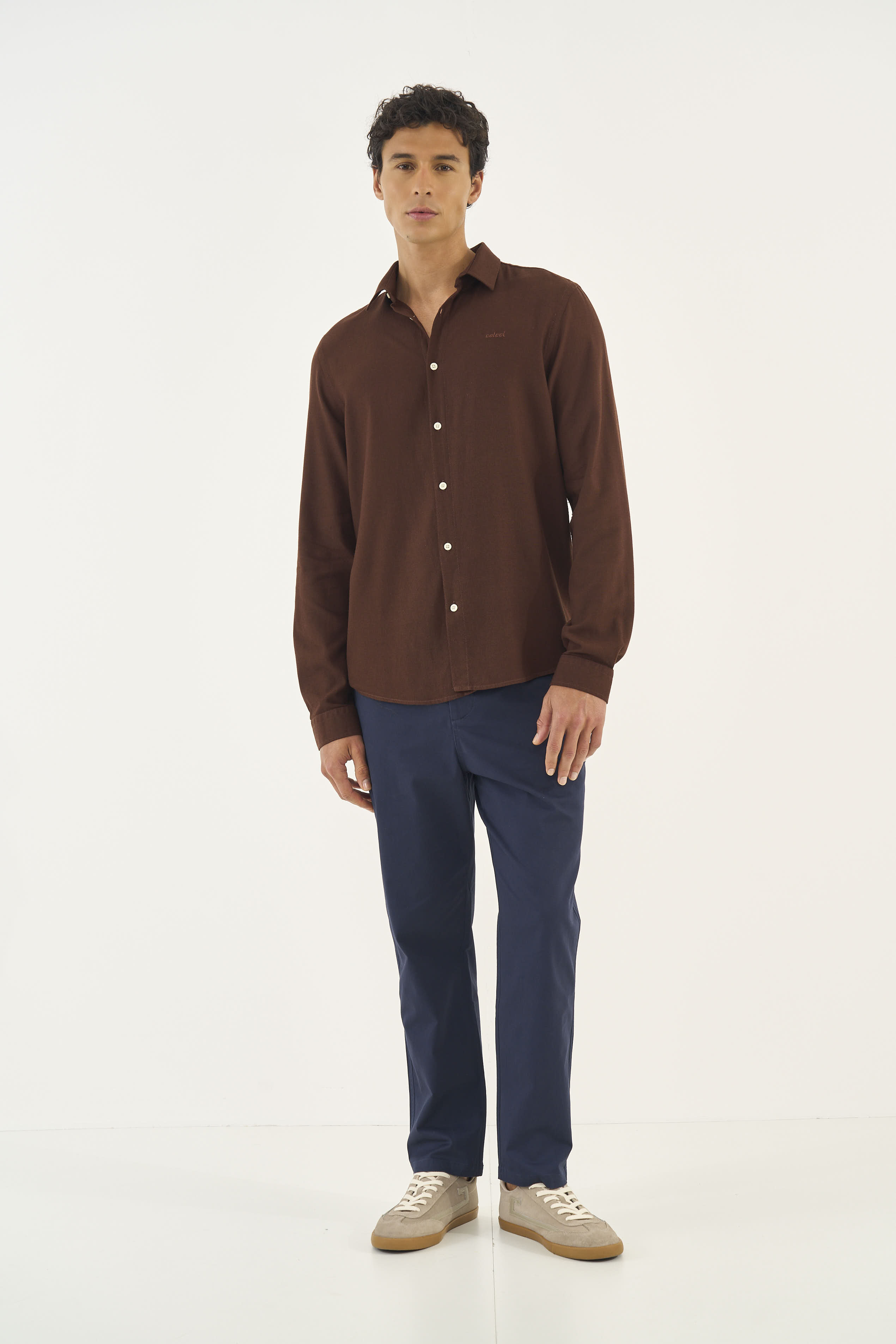 CAMISA LINHO RELAX G BEGE TAUPE