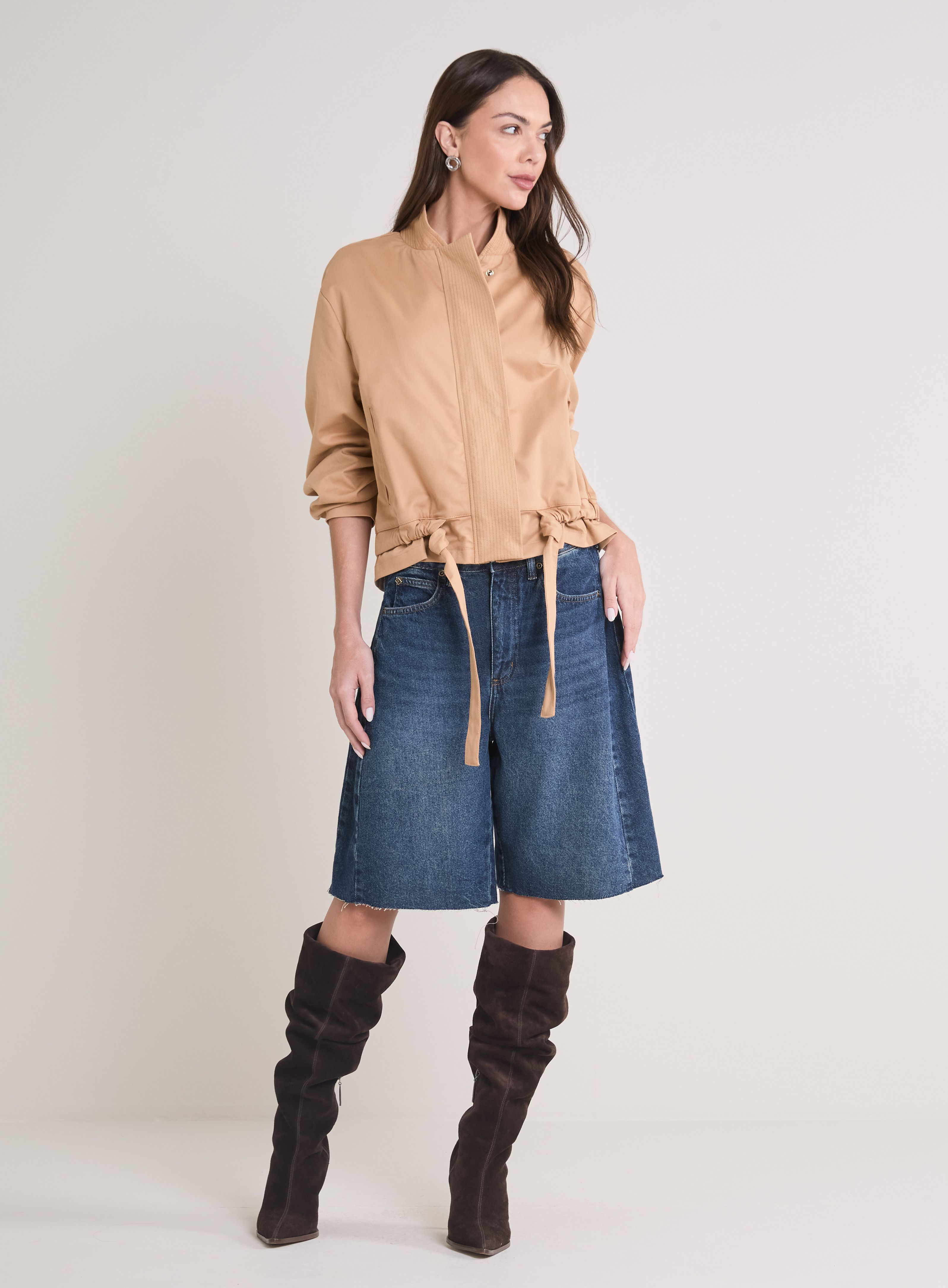 BERMUDA JEANS BARREL 38 INDIGO