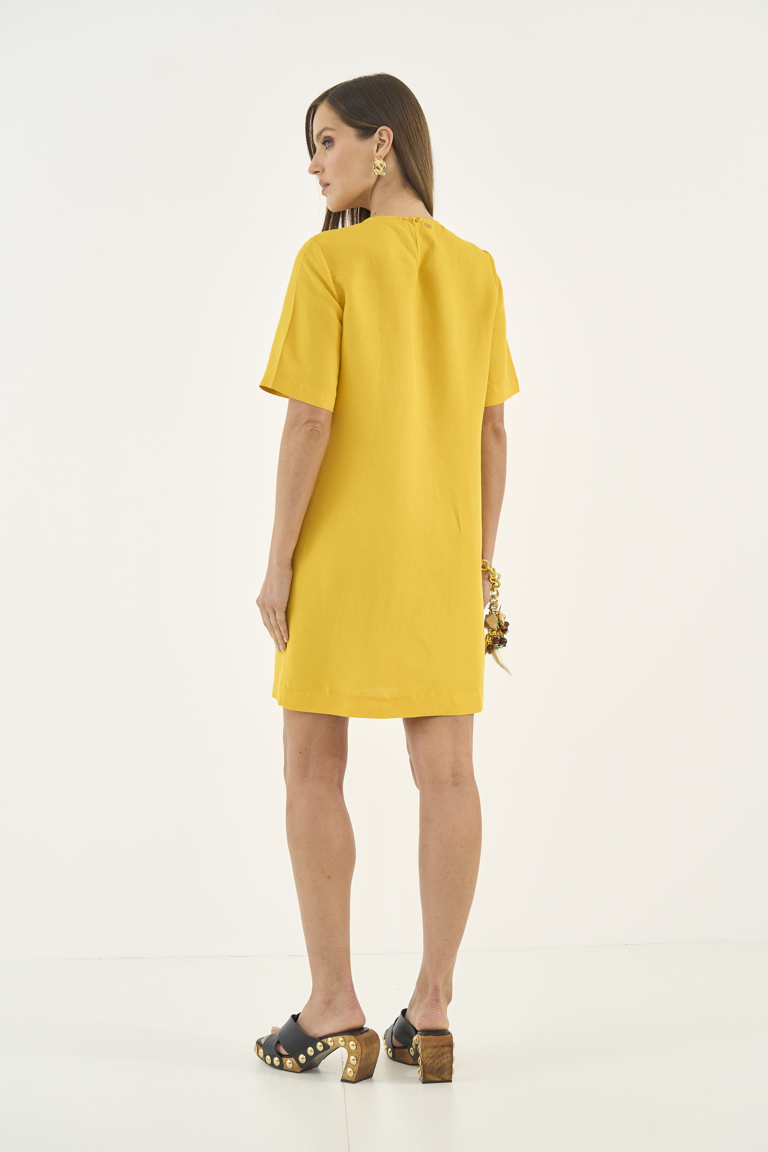 VESTIDO LINHO G AMARELO SUN GLO