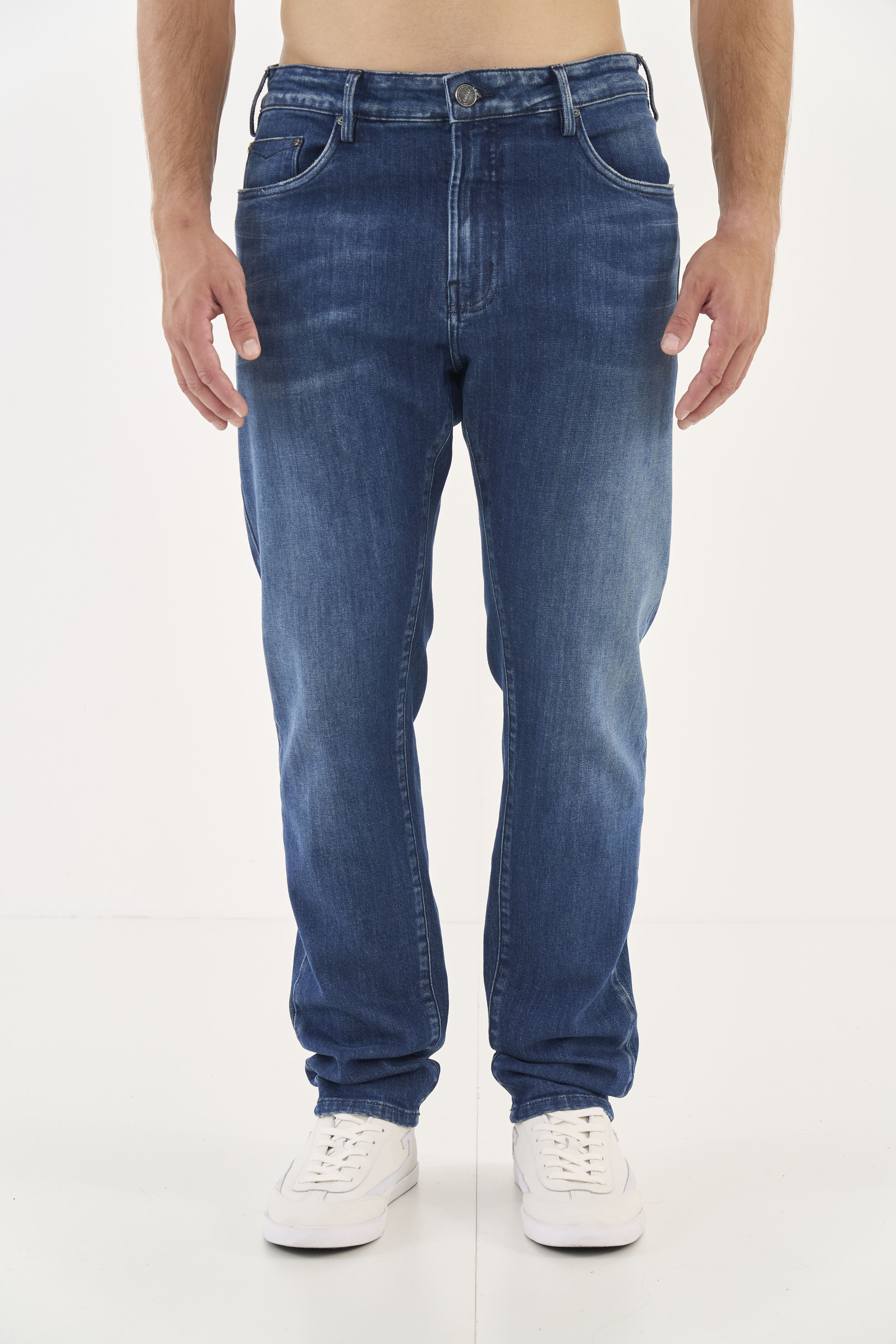 CALÇA JEANS ITALO SLIM 44 INDIGO