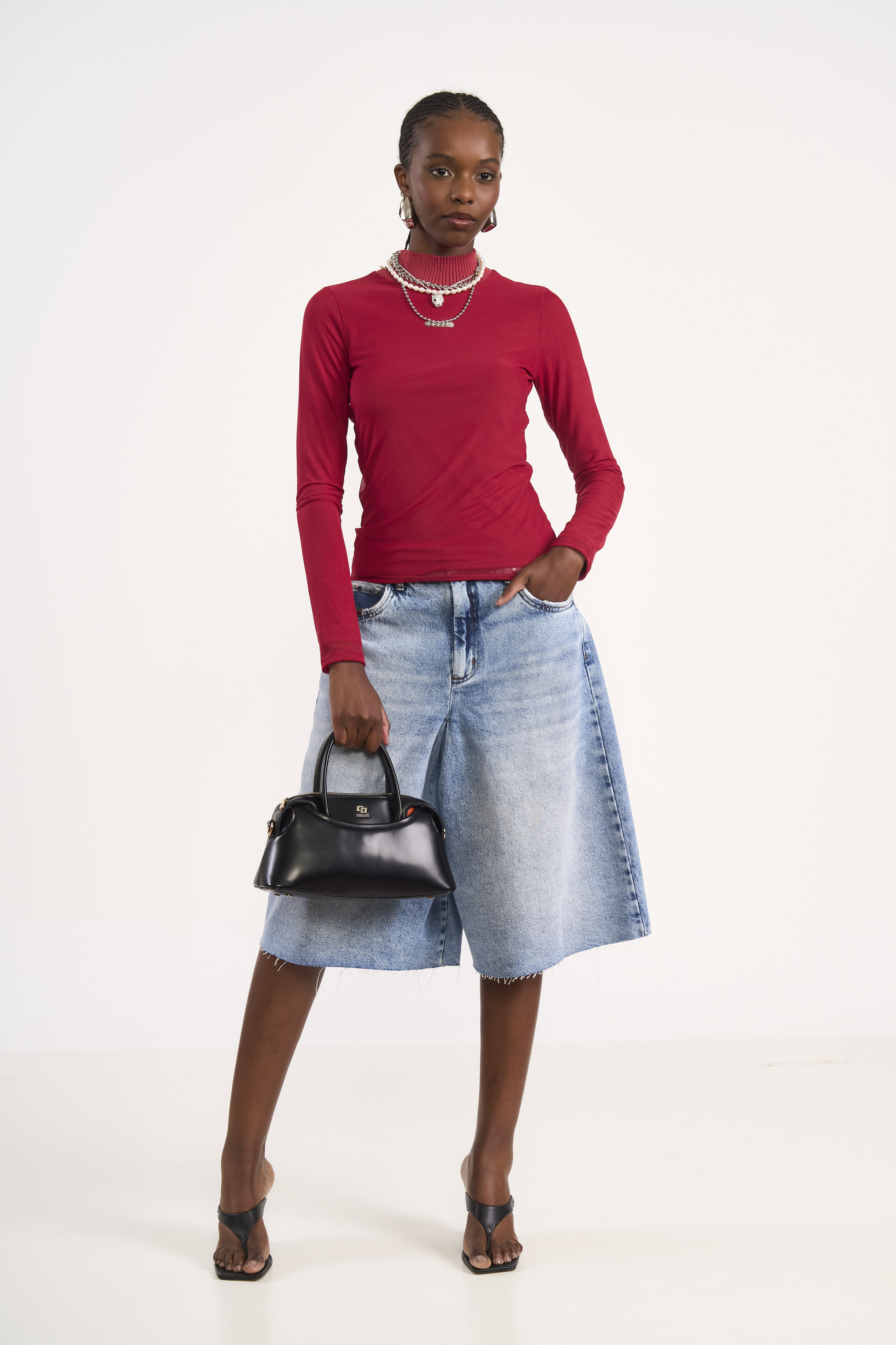 BLUSA TULE P VERMELHO LOVEZ