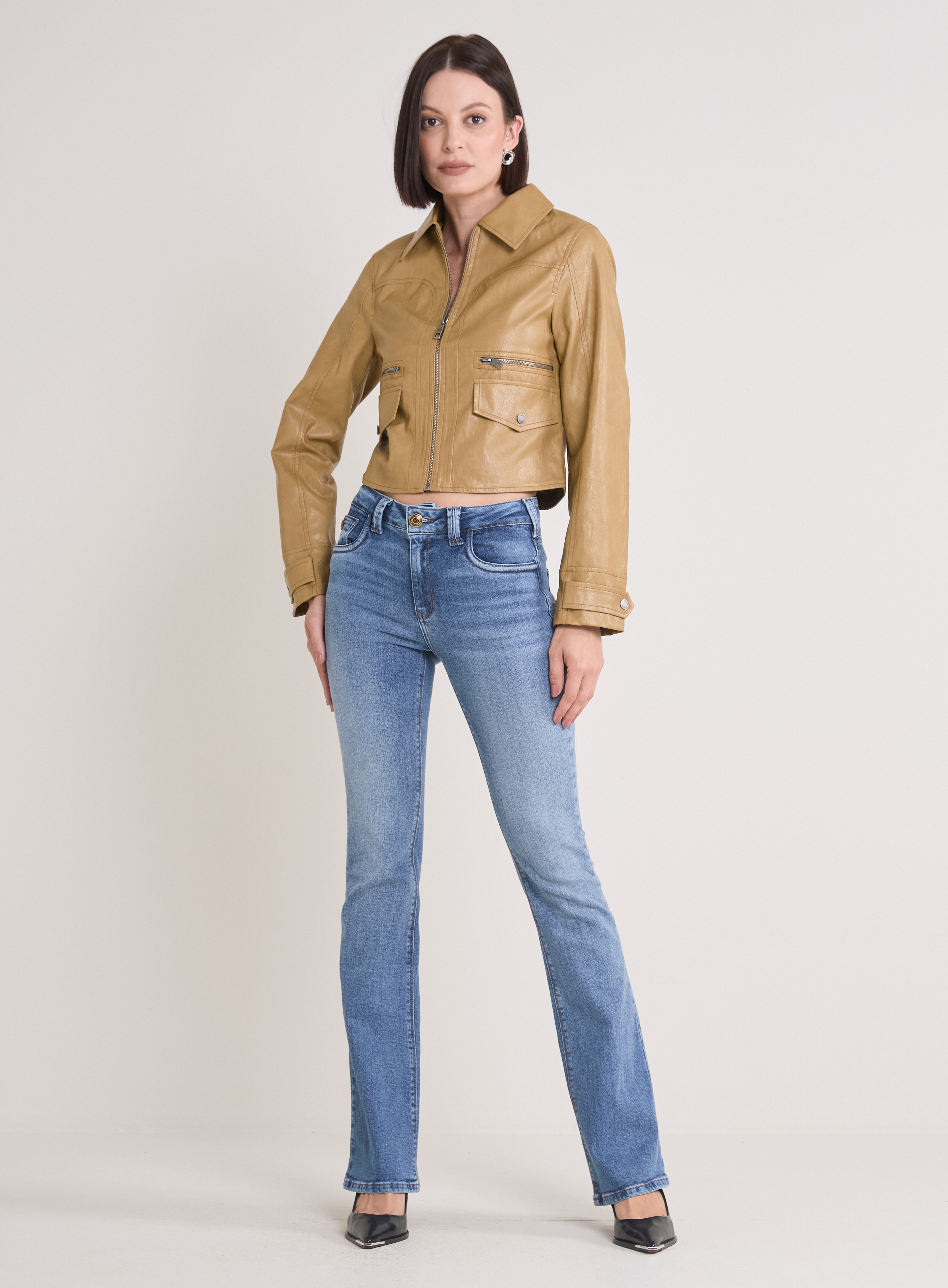 CALÇA JEANS BOOT CUT 40 INDIGO