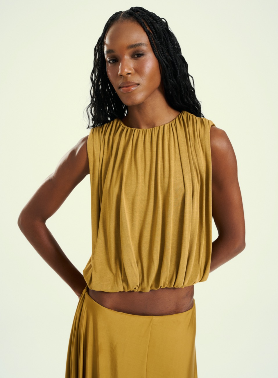 BLUSA OPEN GG BEGE GOLDEN WHE