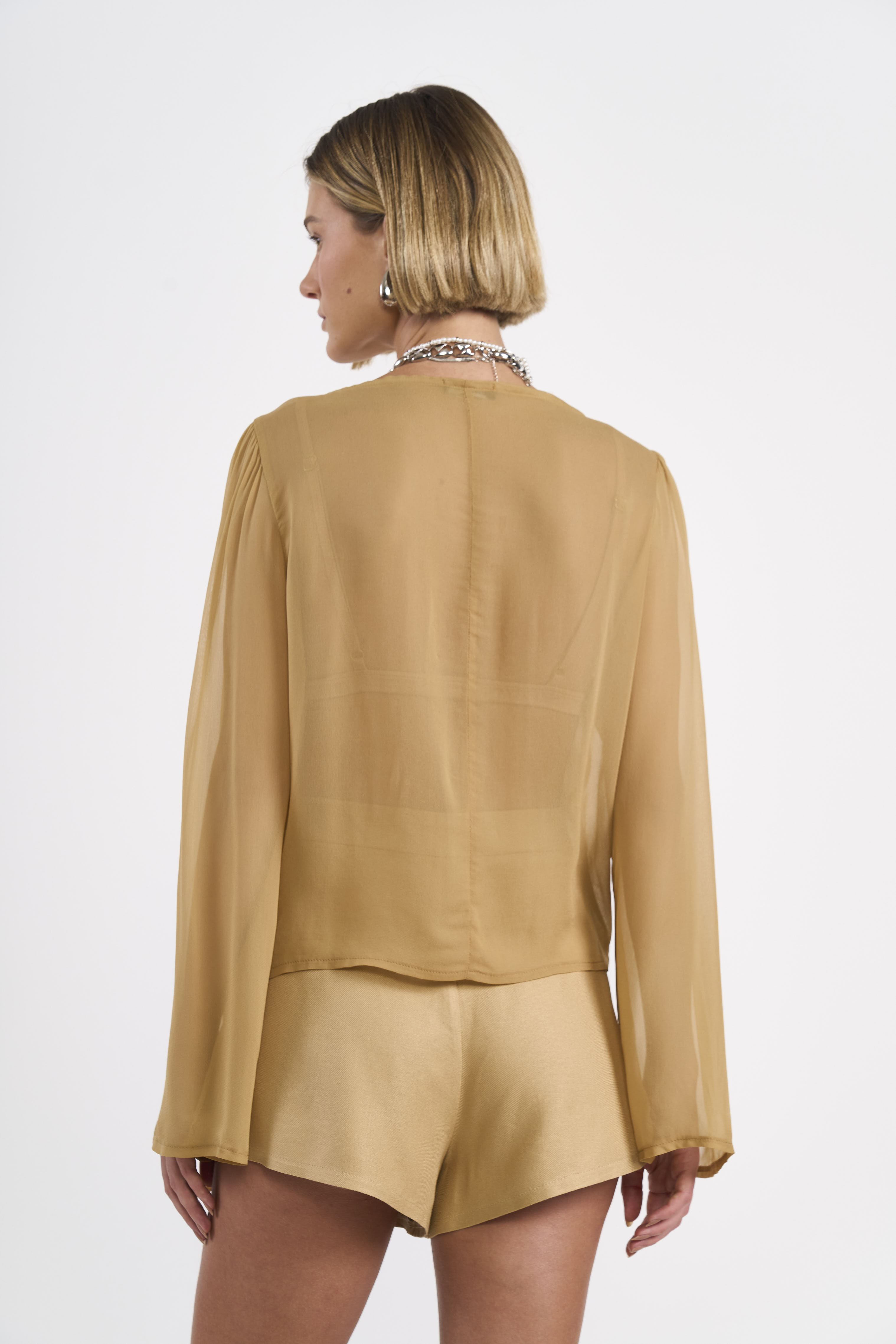 BLUSA COLCCI PP BEGE SOYBEAN