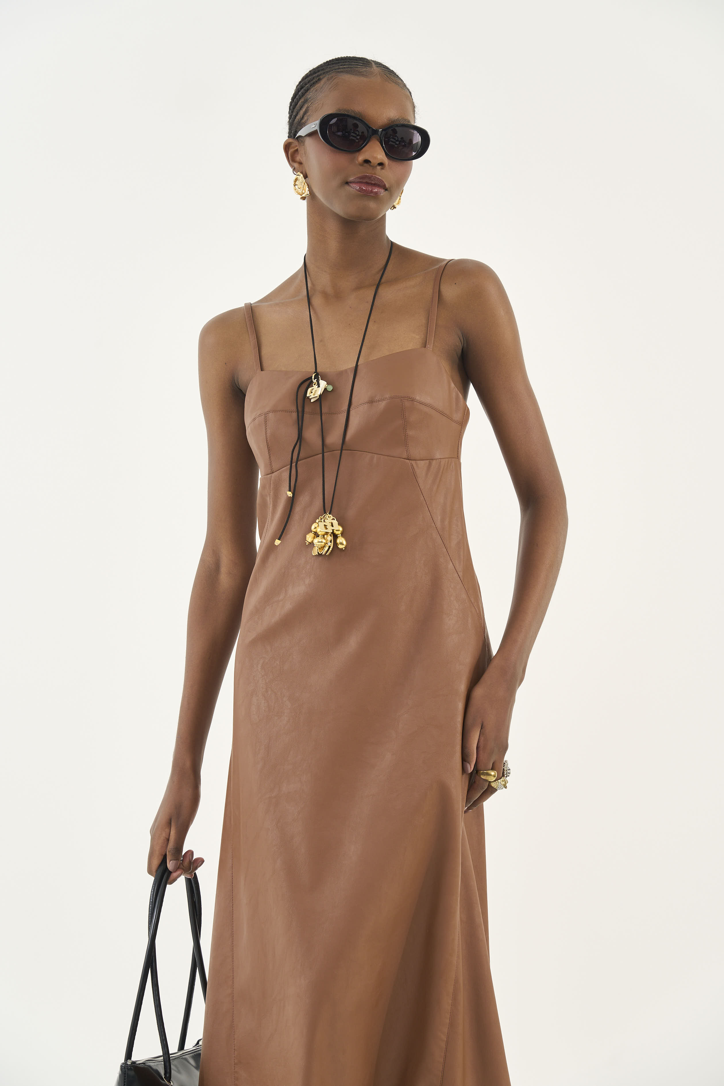 VESTIDO COLCCI M MARROM CARVALHO