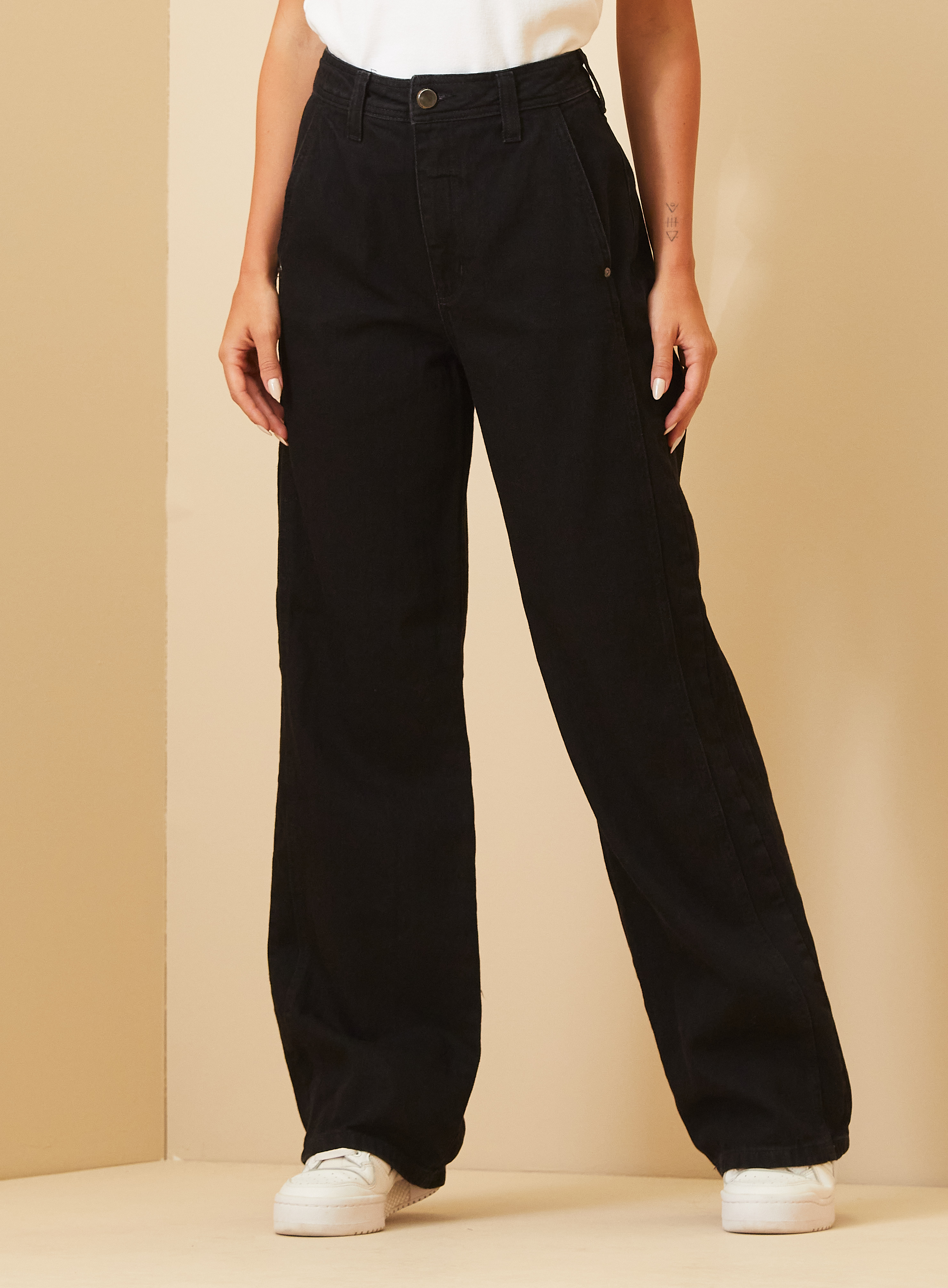 CALÇA JEANS NEW LOREN 38 IND.PRETO